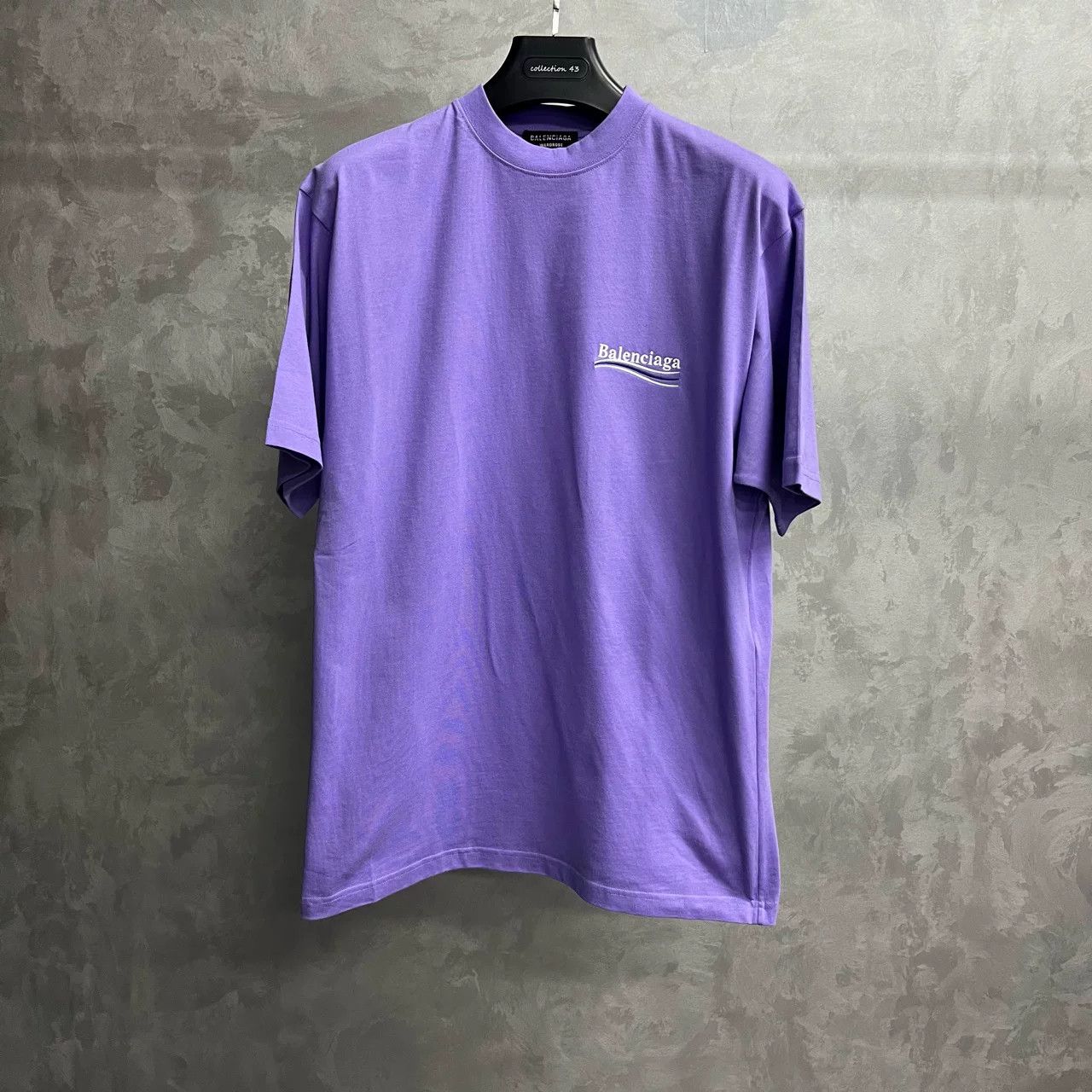Balenciaga Balenciaga Black Label Purple Logo T-shirt Size XXS / US 00 / IT 34 - 1 Thumbnail