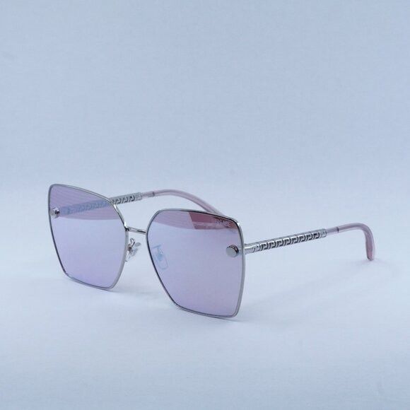 Versace Versace VE2270D 10007V Sunglasses Silver Square Frame, Pink Size ONE SIZE - 1 Thumbnail