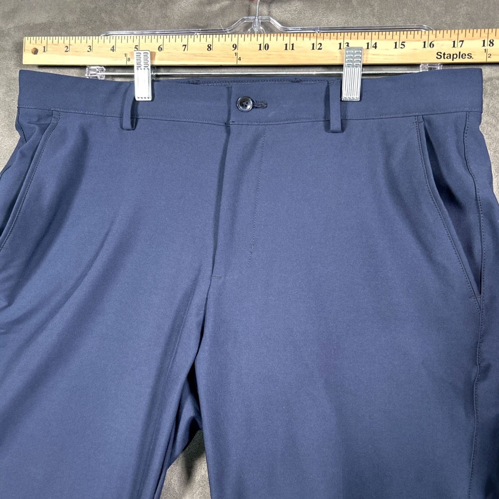 Vintage Greg Norman Golf Pants Mens 34x34 Blue Stretch Performance Slash Pockets Size US 36 / EU 52 - 3 Thumbnail