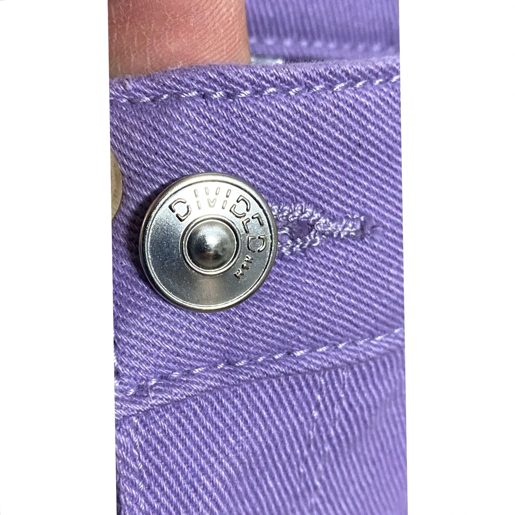 H&M Jeans Womens 8 Purple Pastel Flare Low Waist Denim Stretch Spring Boho NWT Size 30" / US 8 / IT 44 - 4 Thumbnail