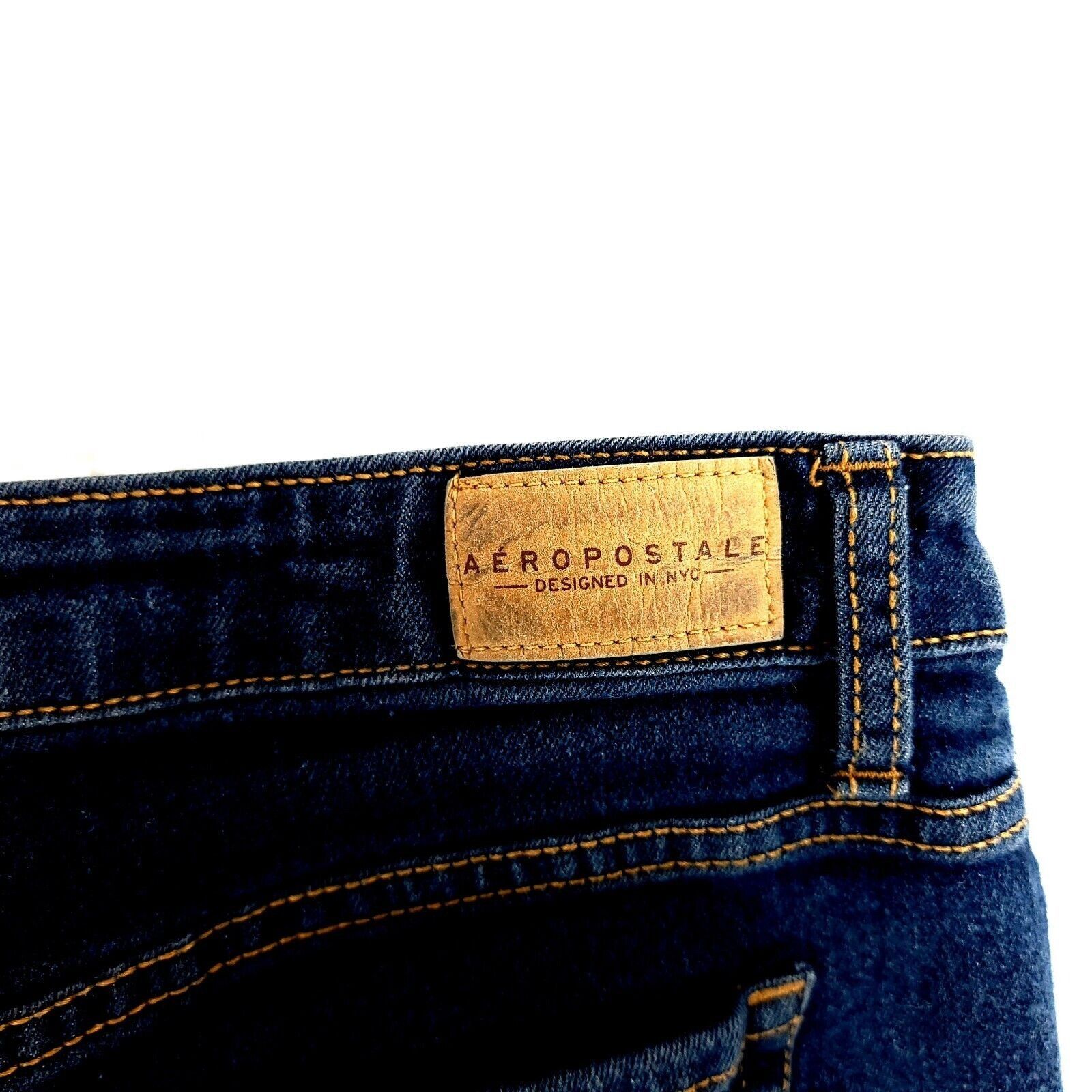 Aeropostale Aeropostale Blue Denim Whiskering Jean Cut-Off Low Rise Shor Size 26" / US 2 / IT 38 - 4 Thumbnail