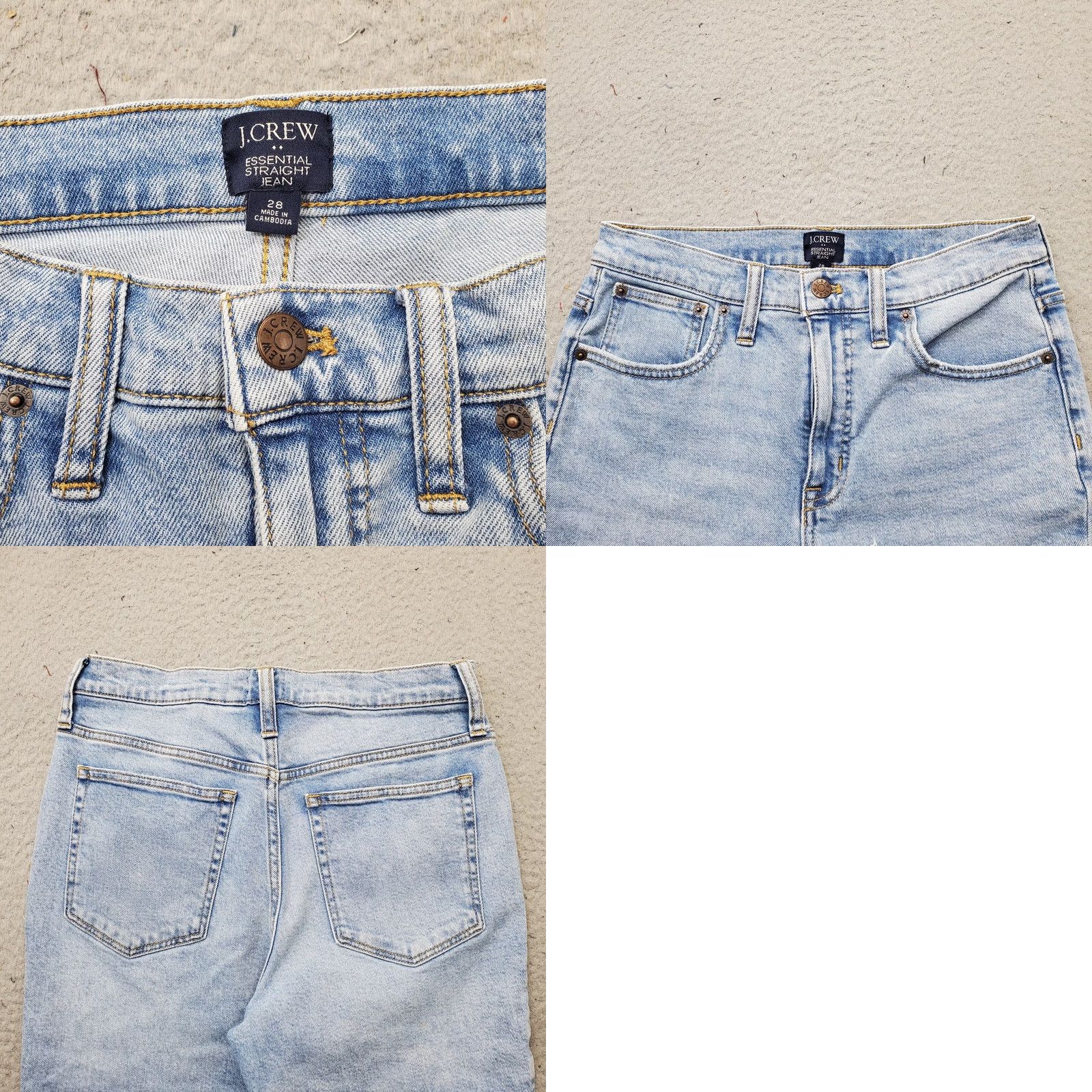 J.Crew J.Crew Essential Jeans Womens 28 Blue Denim Straight 5-Pocket Regular Size: 28 Womens Blue Jeans Size 28" / US 6 / IT 42 - 8 Thumbnail