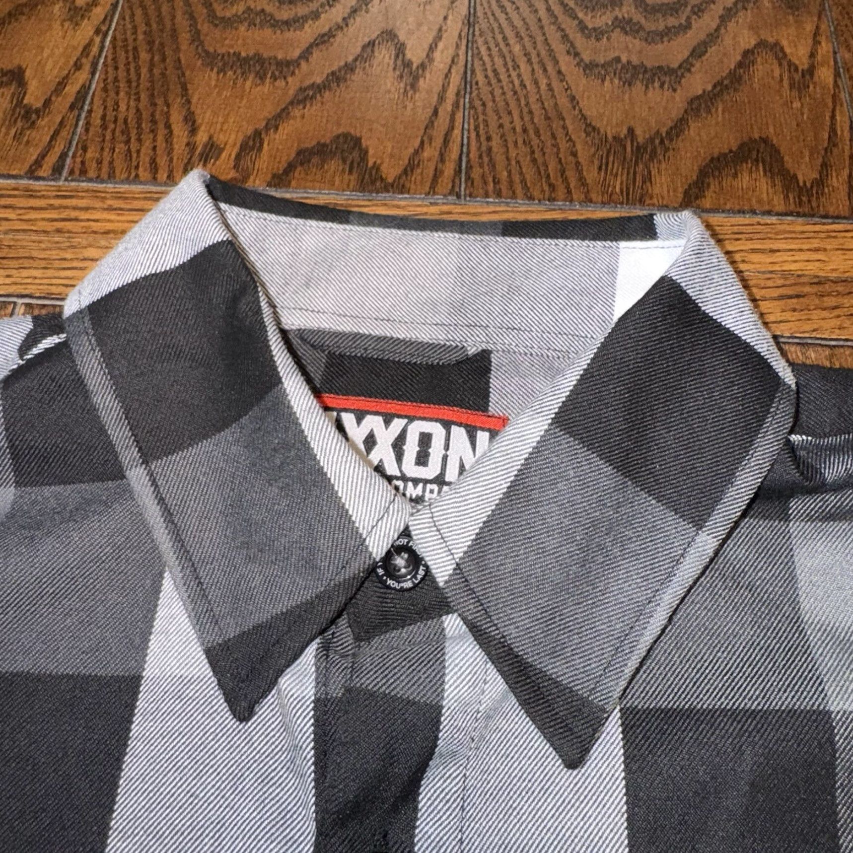 Vintage Dixxon Flannel Finish Line Button Down Shirt Mens Large Plaid Black White Button-Up Casual Travel Long Sleeve Size US L / EU 52-54 / 3 - 4 Thumbnail