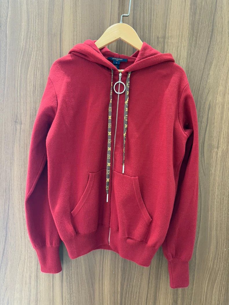 Louis Vuitton Louis Vuitton Red zip drawstring hooded sweatshirt Size US S / EU 44-46 / 1 - 1 Thumbnail