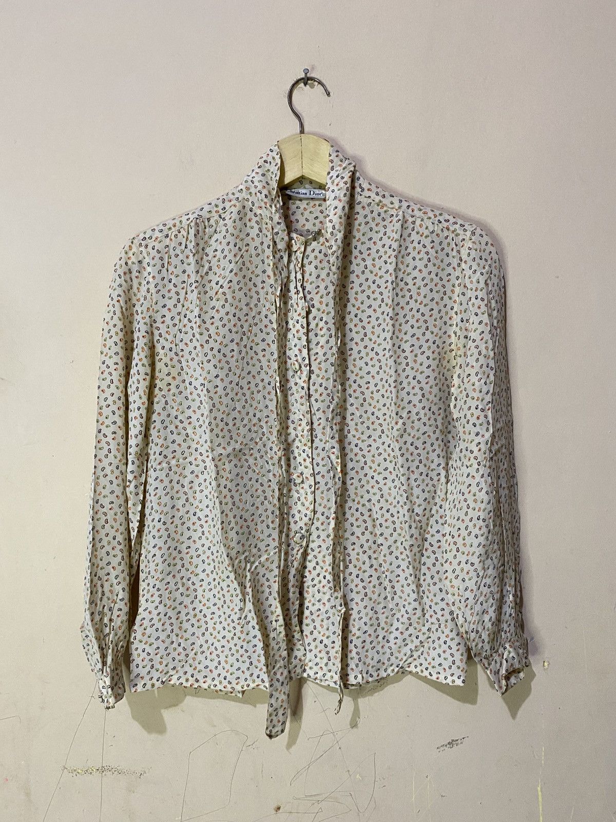 Dior Vintage Christian Dior Silk Blouse Size S / US 4 / IT 40 - 1 Thumbnail
