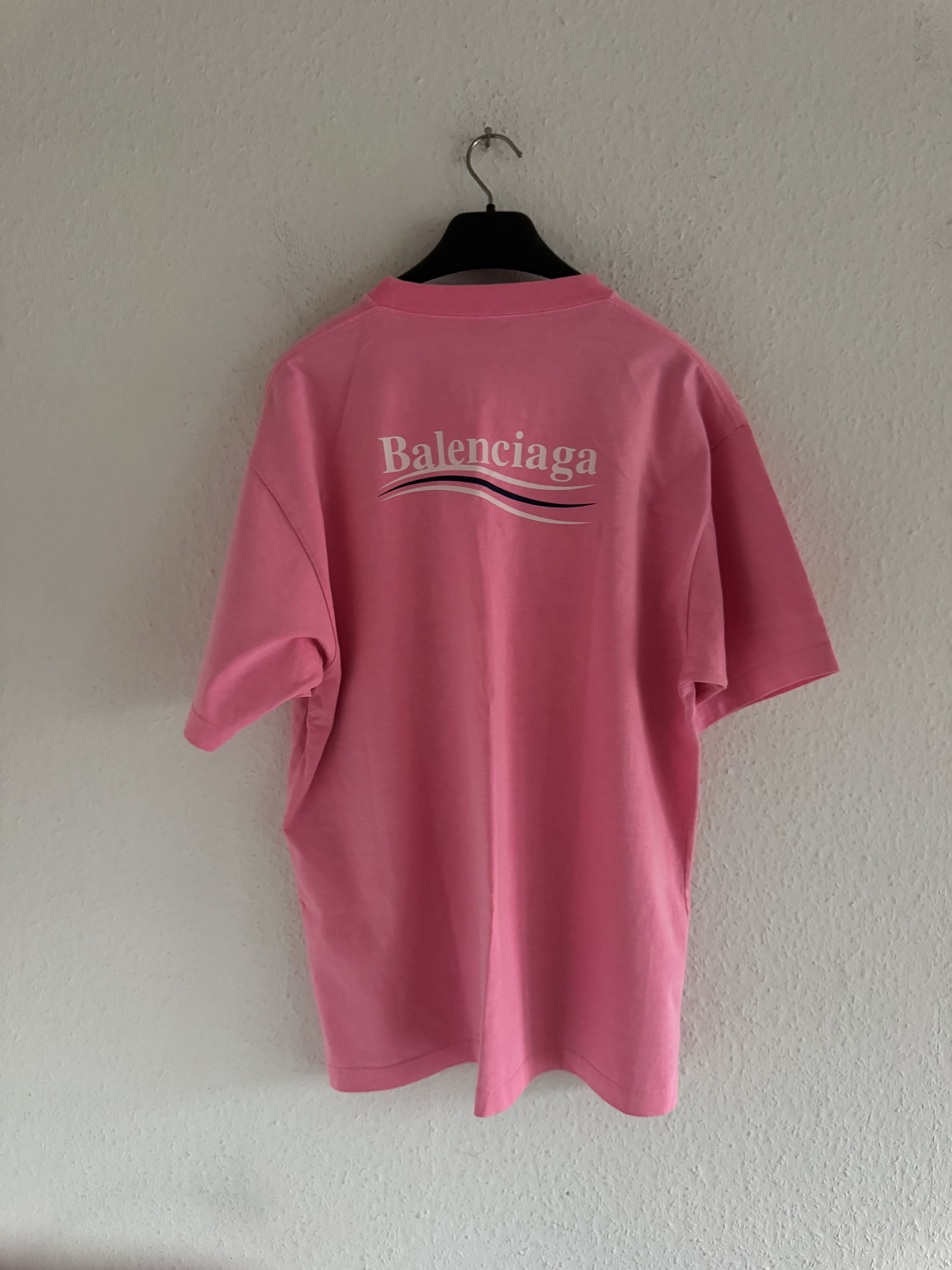 Balenciaga Campaign Logo Tee Pink Size US S / EU 44-46 / 1 - 5 Thumbnail
