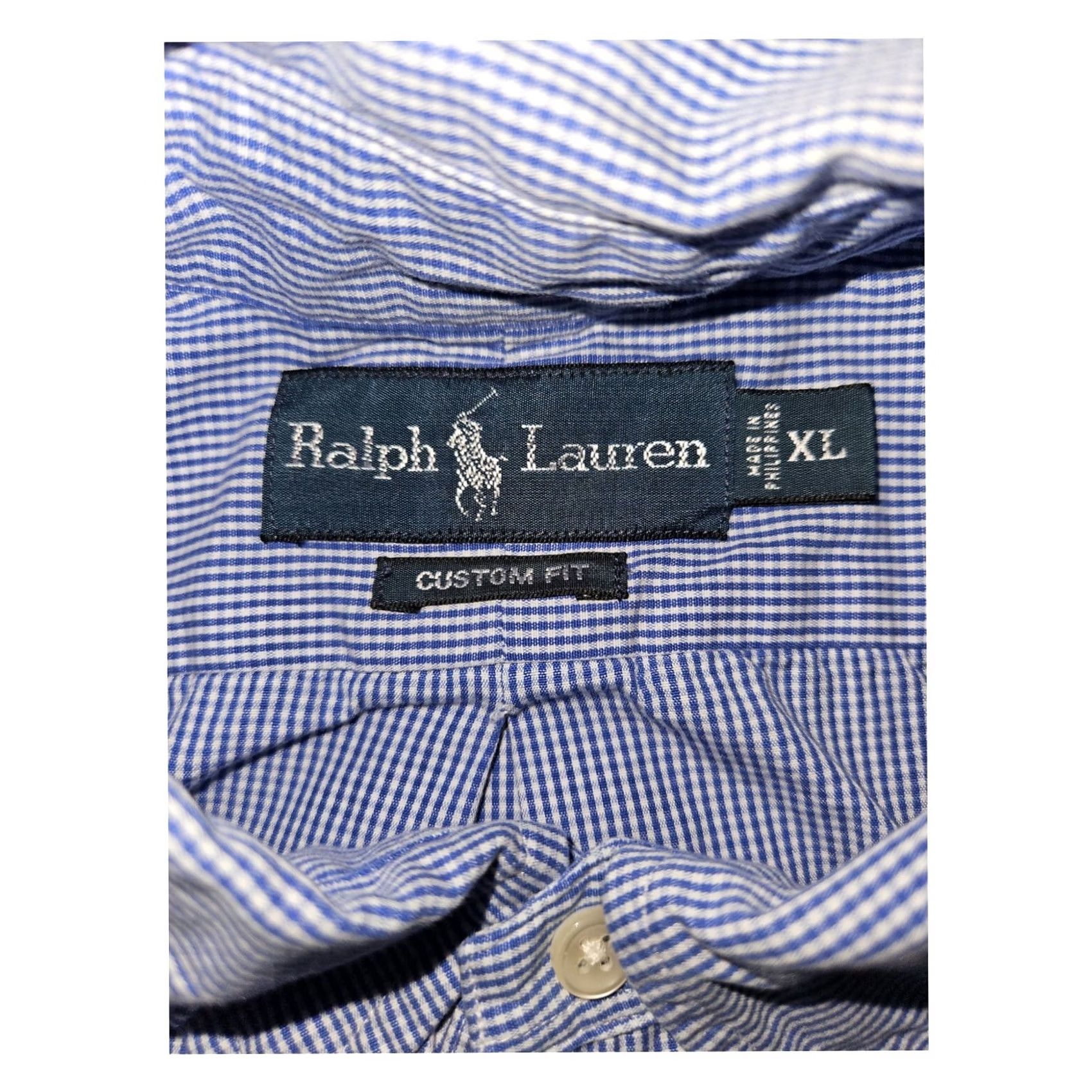Ralph Lauren VINTAGE Ralph Lauren Shirt XL Blue Check Long Sleeve Preppy Button Down Men's Size US XL / EU 56 / 4 - 2 Thumbnail