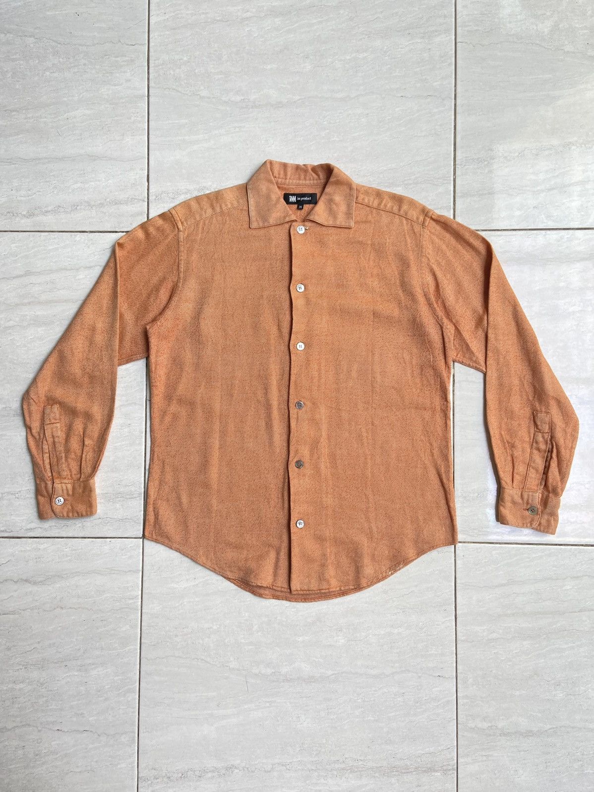image of Issey Miyake Im Product Orange Shirt, Men's (Size Small)