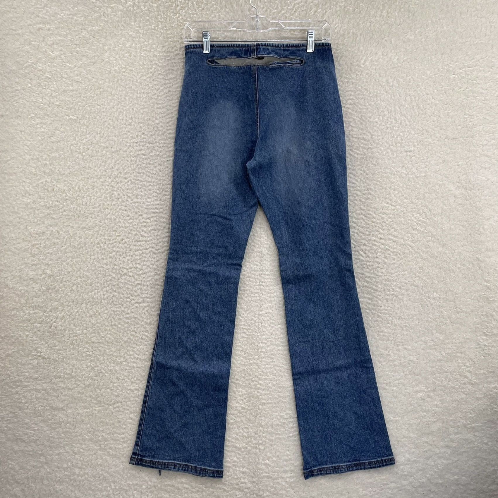 Vintage VINTAGE Revolt Flare Jeans 6 27 Lace Up Cut Out High Waist Blue Women Mens? Size 28" / US 6 / IT 42 - 2 Thumbnail