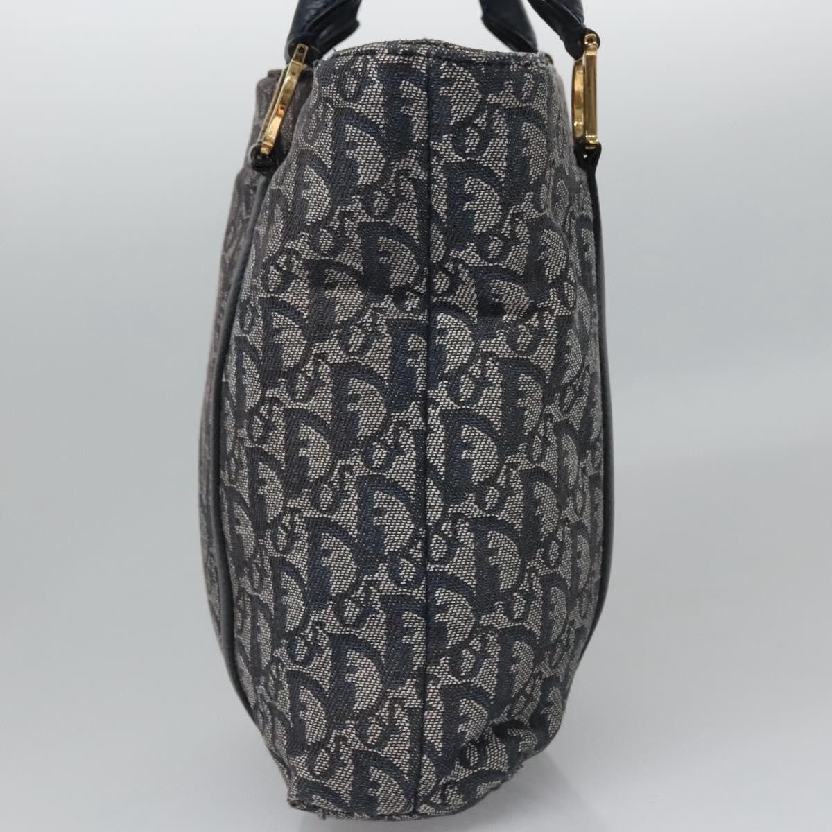 Dior DIOR Trotter Canvas Hand Bag Navy Gold Size ONE SIZE - 5 Thumbnail
