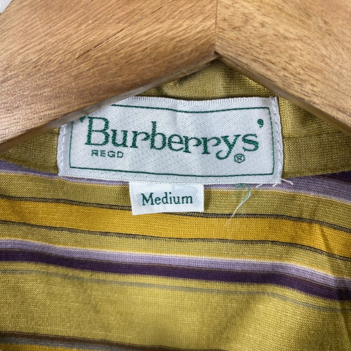 Burberry × Vintage Vintage 90's BURBERRYS Striped Pocket Polo Shirt Medium Size Size US M / EU 48-50 / 2 - 6 Thumbnail