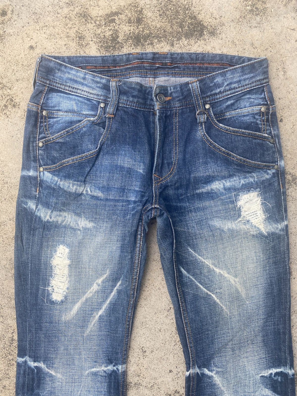 If Six Was Nine × Nicole Club Flare Jeans Nicole Club Distressed Honeycomp Size US 31 - 2 Thumbnail
