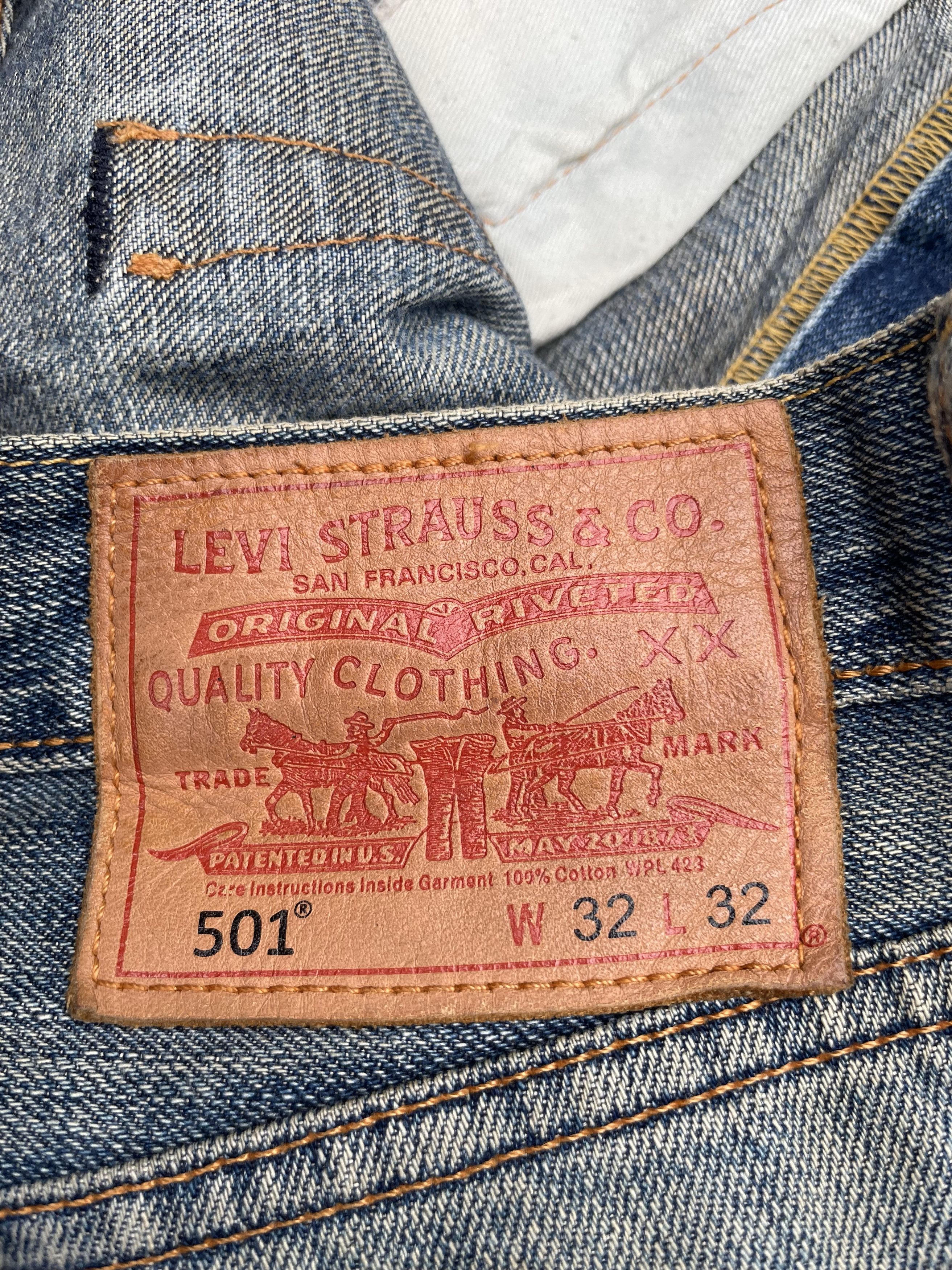 Levi's Levis 501 Faded Distresed Denim Size US 34 / EU 50 - 17 Thumbnail