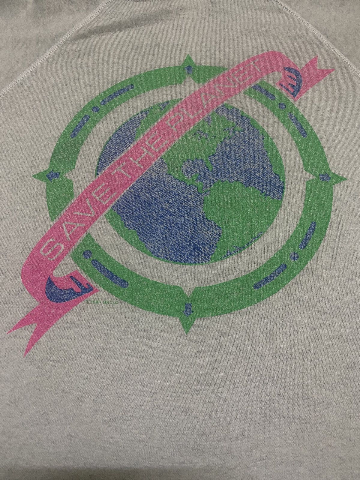 Hard Rock Cafe Vintage 1990 Hard Rock Cafe Save The Planet Sweatshirt Size US XL / EU 56 / 4 - 5 Thumbnail