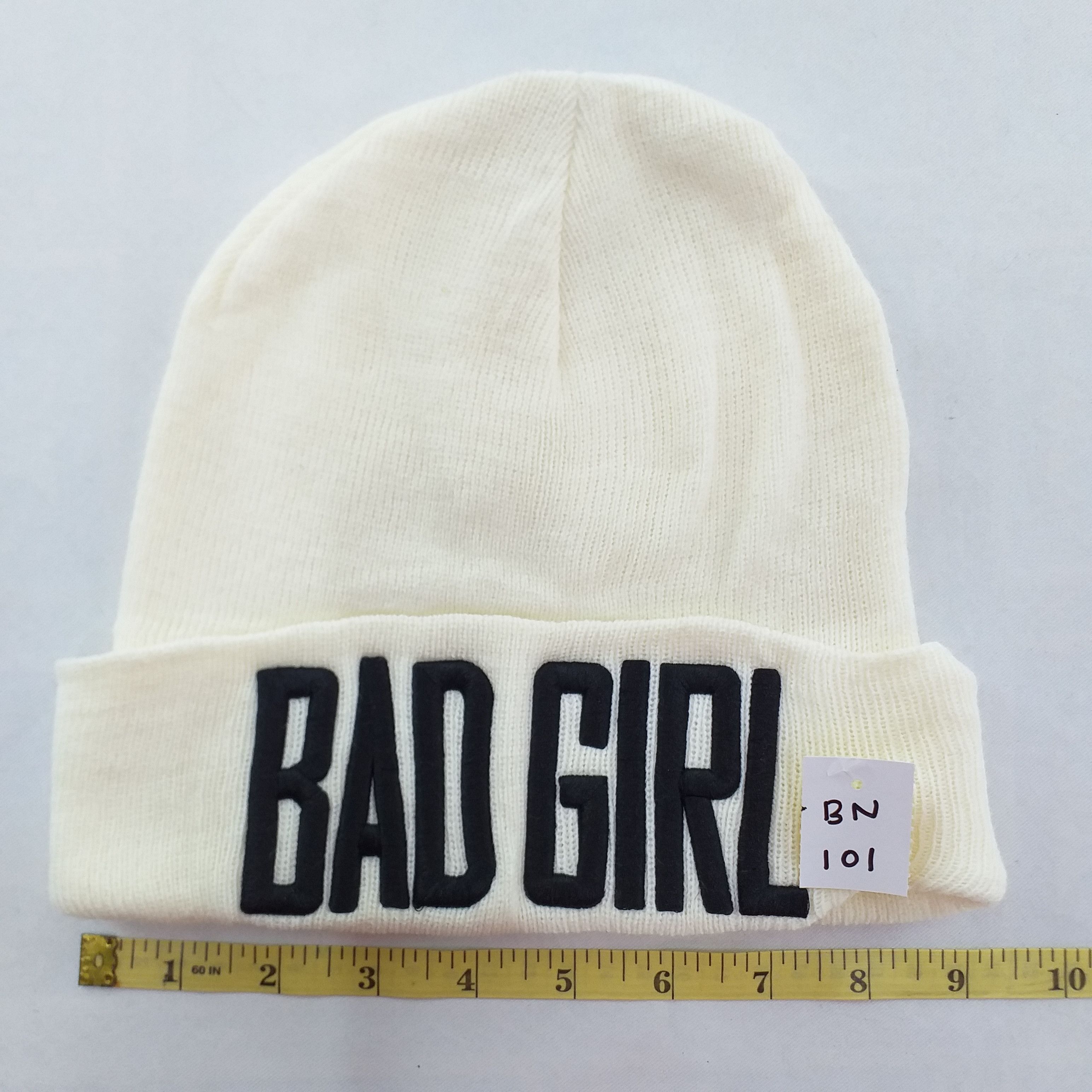 Japanese Brand Bad Girl Embroidery Snow Cap Hat Beanie -BN101 Size ONE SIZE - 4 Thumbnail