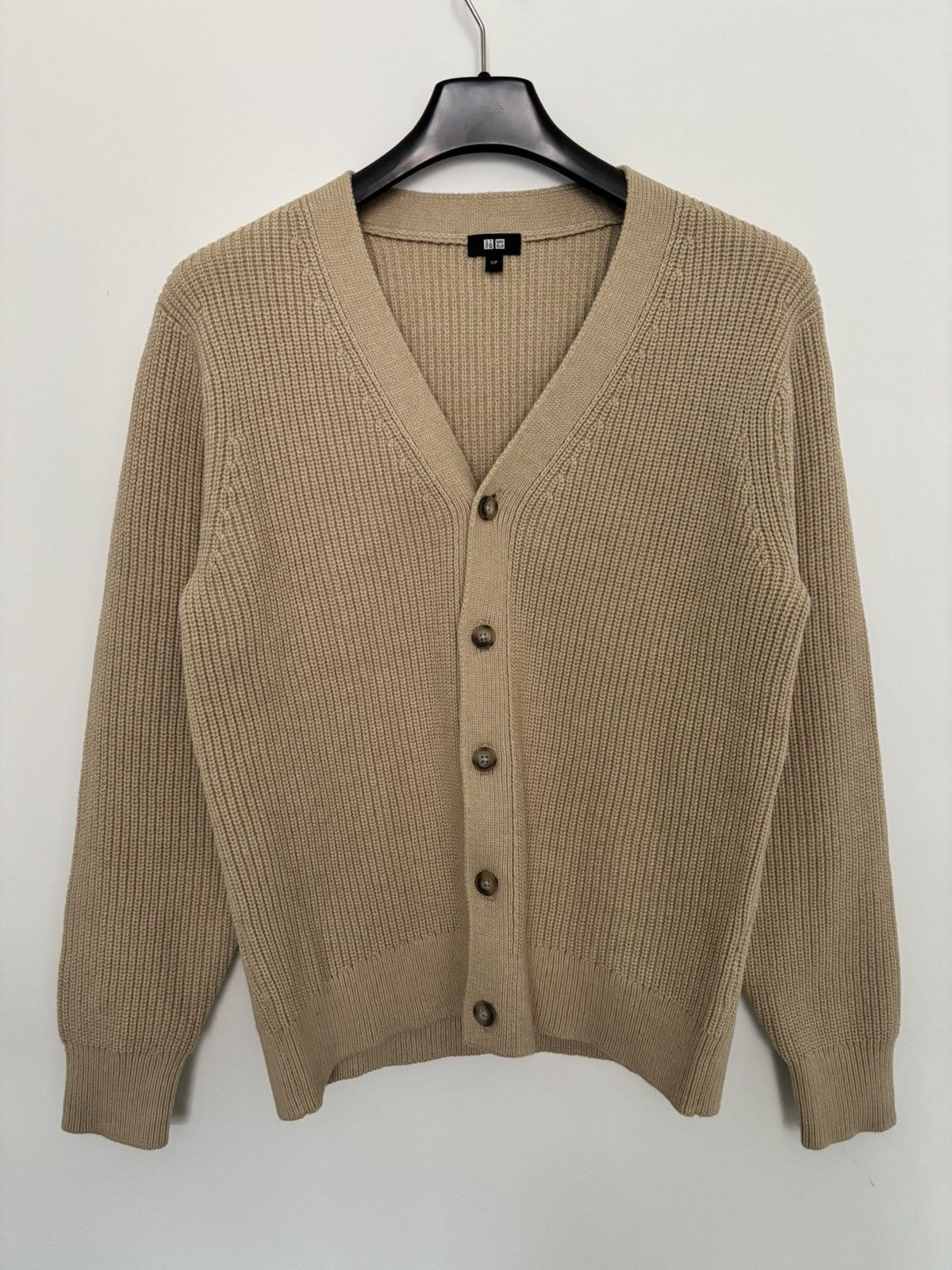 Uniqlo UNIQLO Textured Knit Cardigan – Minimalist Waffle Sweater Size US S / EU 44-46 / 1 - 1 Thumbnail