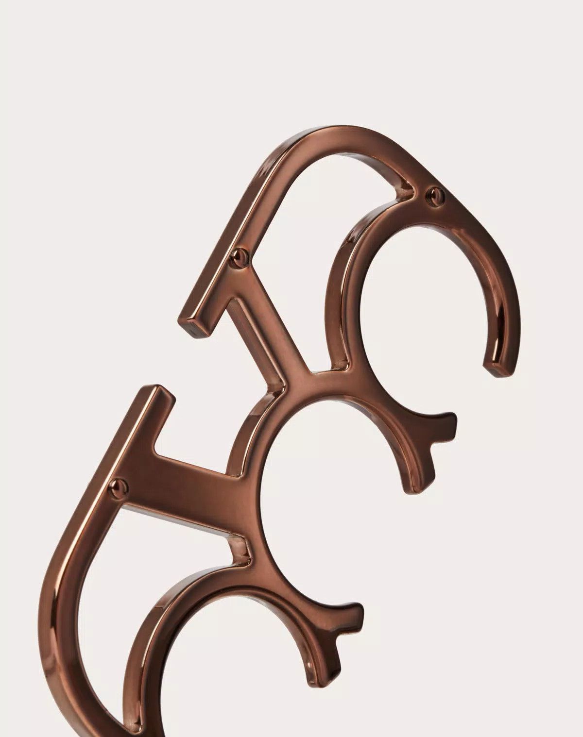 Valentino oc11z0625 Size:S/Vlogo Metal Ring Set in Chocolate/Brown Size ONE SIZE - 2 Thumbnail