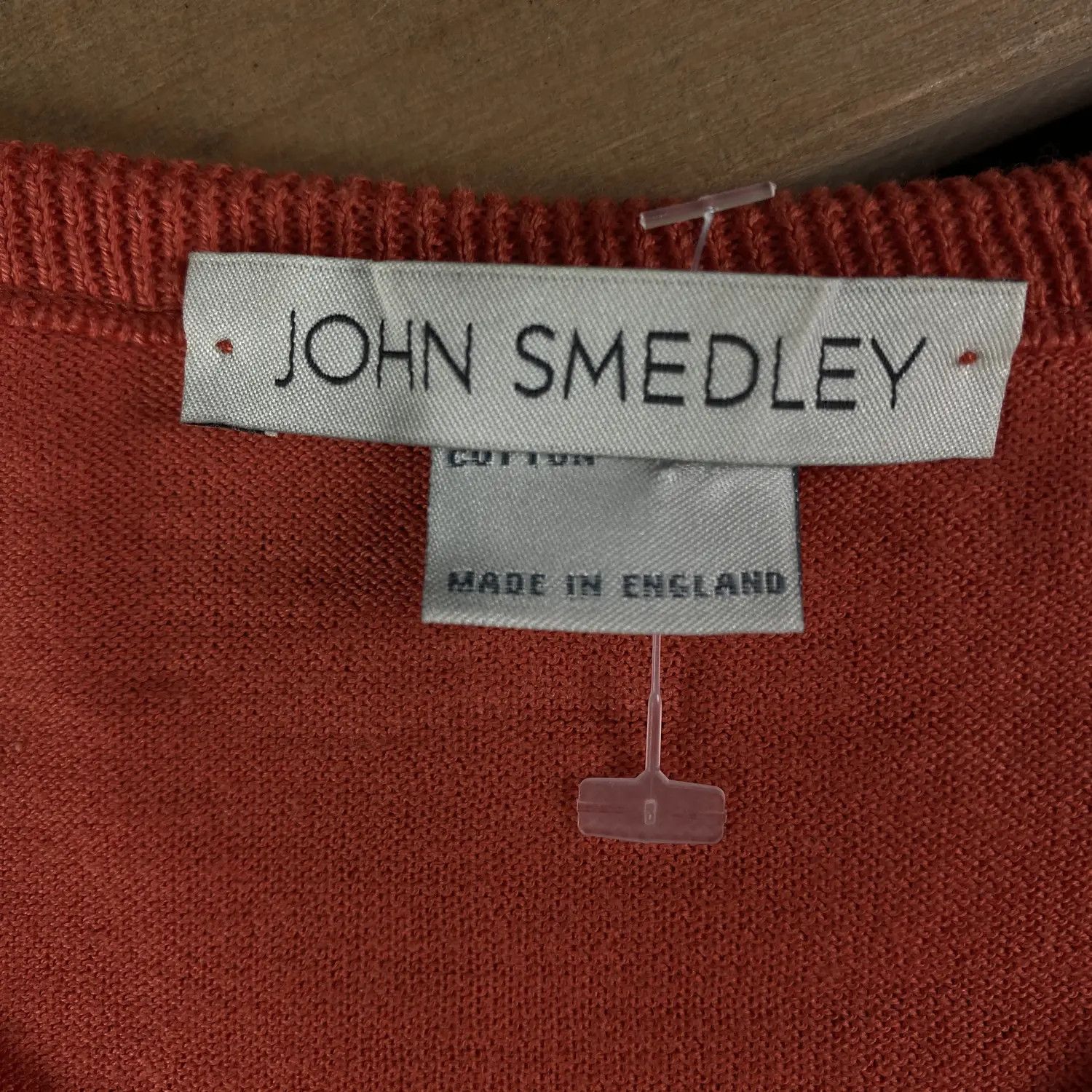 John Smedley Mens Sweater Jumper John Smedley V Neck Size L-XL Orange Size US L / EU 52-54 / 3 - 4 Thumbnail
