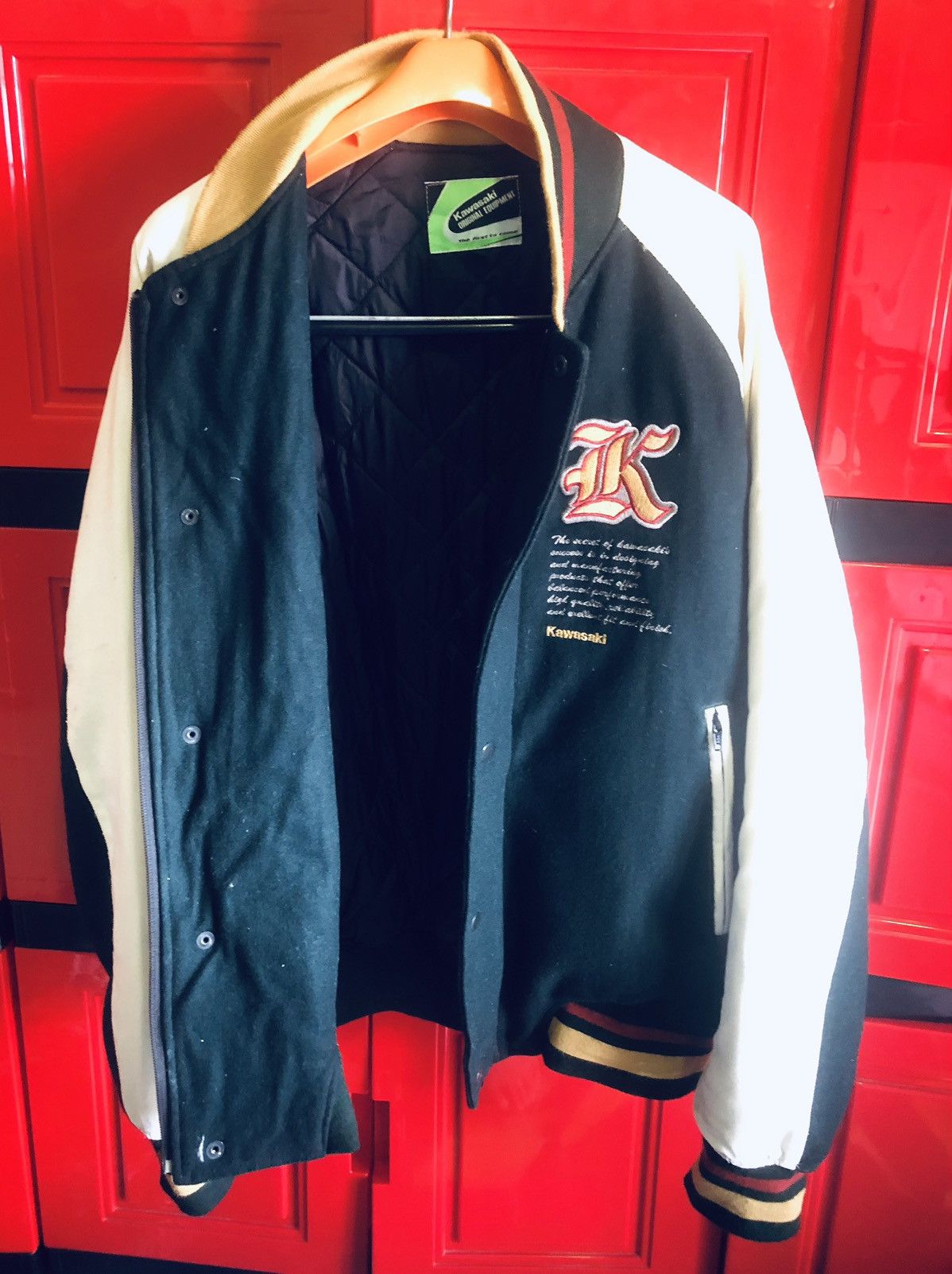 Japanese Brand × Vintage Vintage Kawasaki Varsity Jacket Size US L / EU 52-54 / 3 - 8 Thumbnail