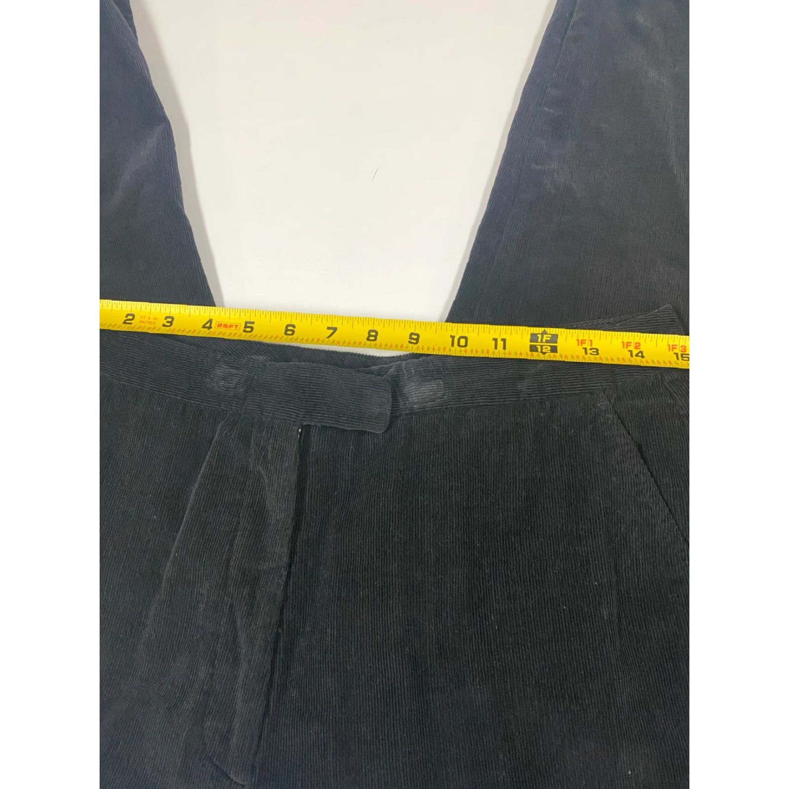 Vintage Kim Rogers Pants Women 12 Black Corduroy Straight Chino Casual Regular Inseam 25 Pockets Mid Rise Size 34" / US 12 / IT 48 - 4 Thumbnail