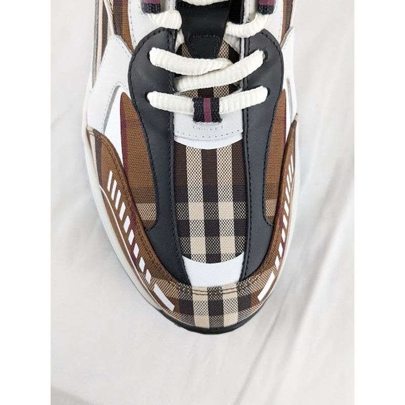 Burberry o1rshd1 Check Vintage Cotton Sean Low Top Sneakers Size US 12.5 / EU 45-46 - 6 Thumbnail