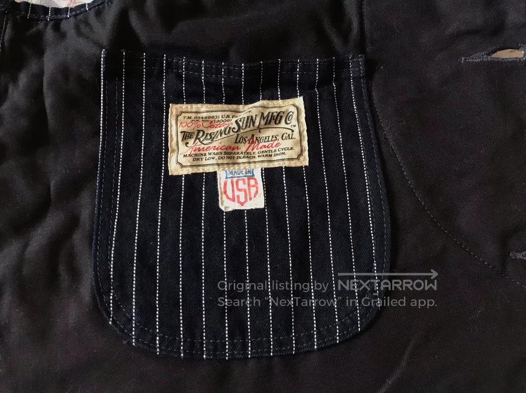 Rising Sun & Co. Rising Sun US Striped Canvas Work Vest XS. Size US XS / EU 42 / 0 - 8 Thumbnail