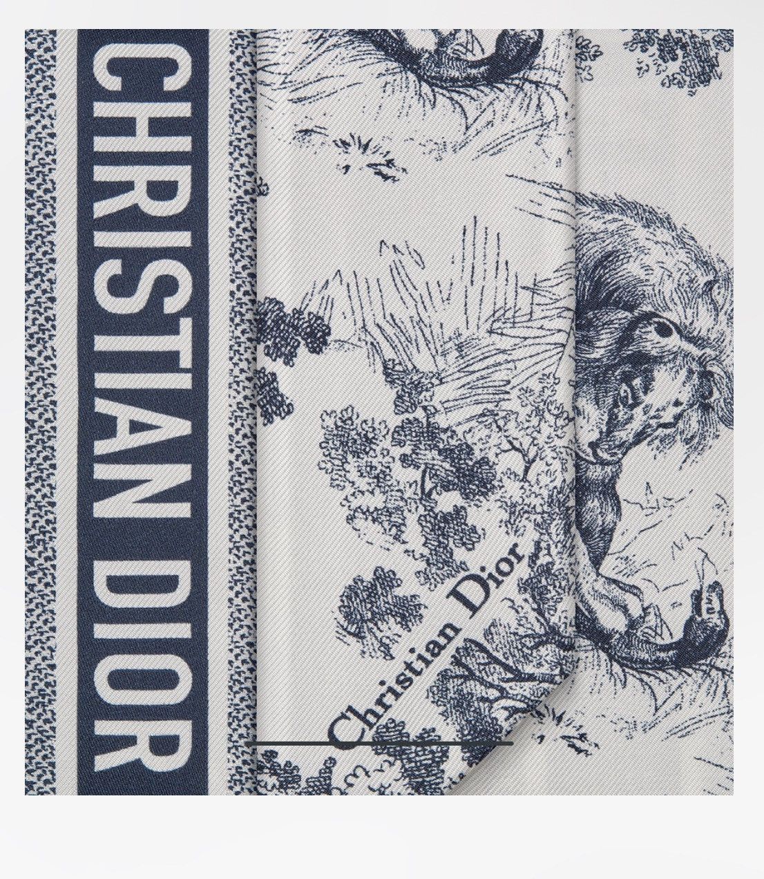 Dior Authentic Dior New Navy & Ivory Toile Mitzah Twilly / Scarf Size ONE SIZE - 9 Thumbnail