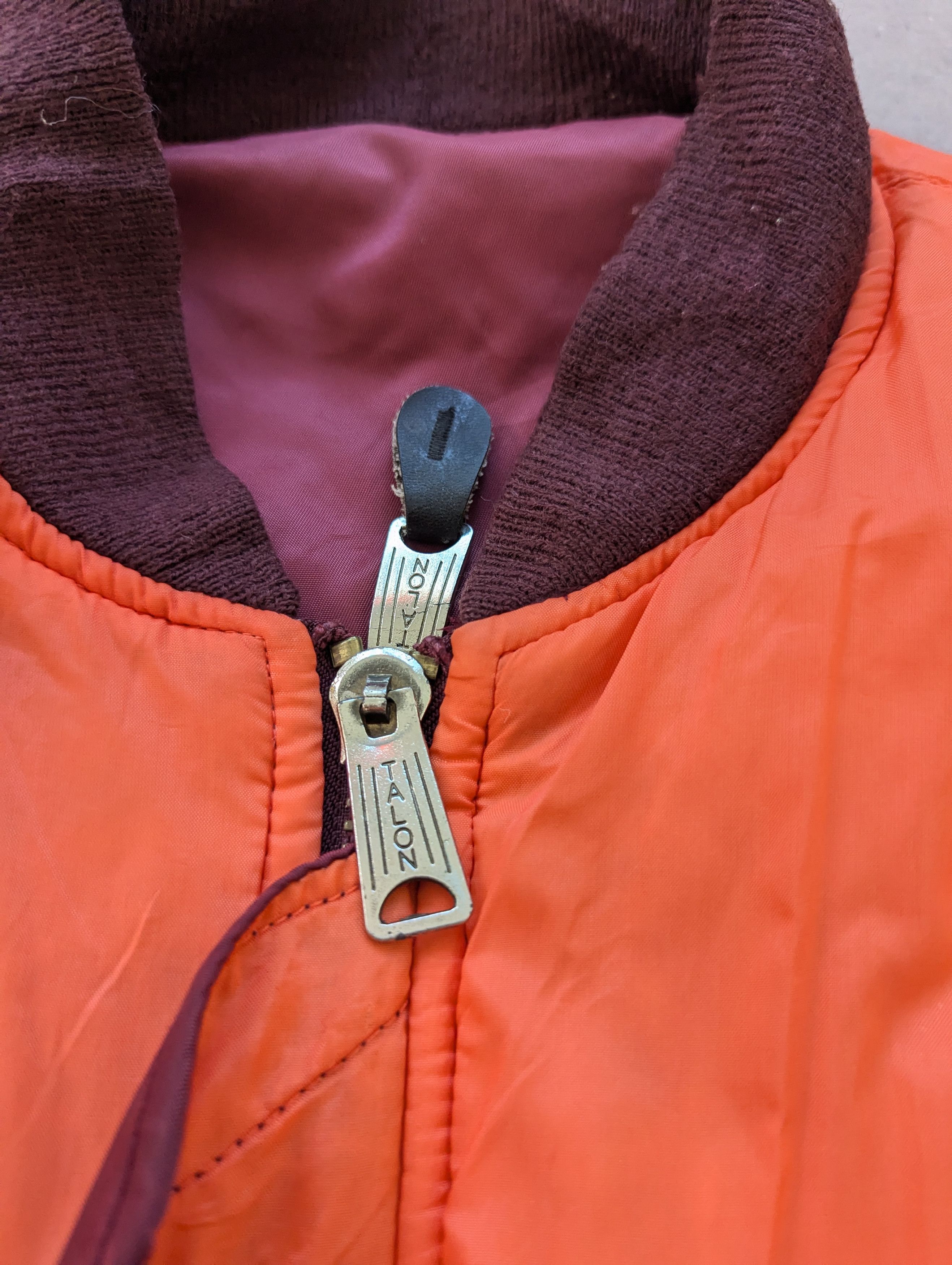 Alpha Industries Vintage Ma 1 Bomber Jacket Maroon Reversible Size US M / EU 48-50 / 2 - 15 Thumbnail