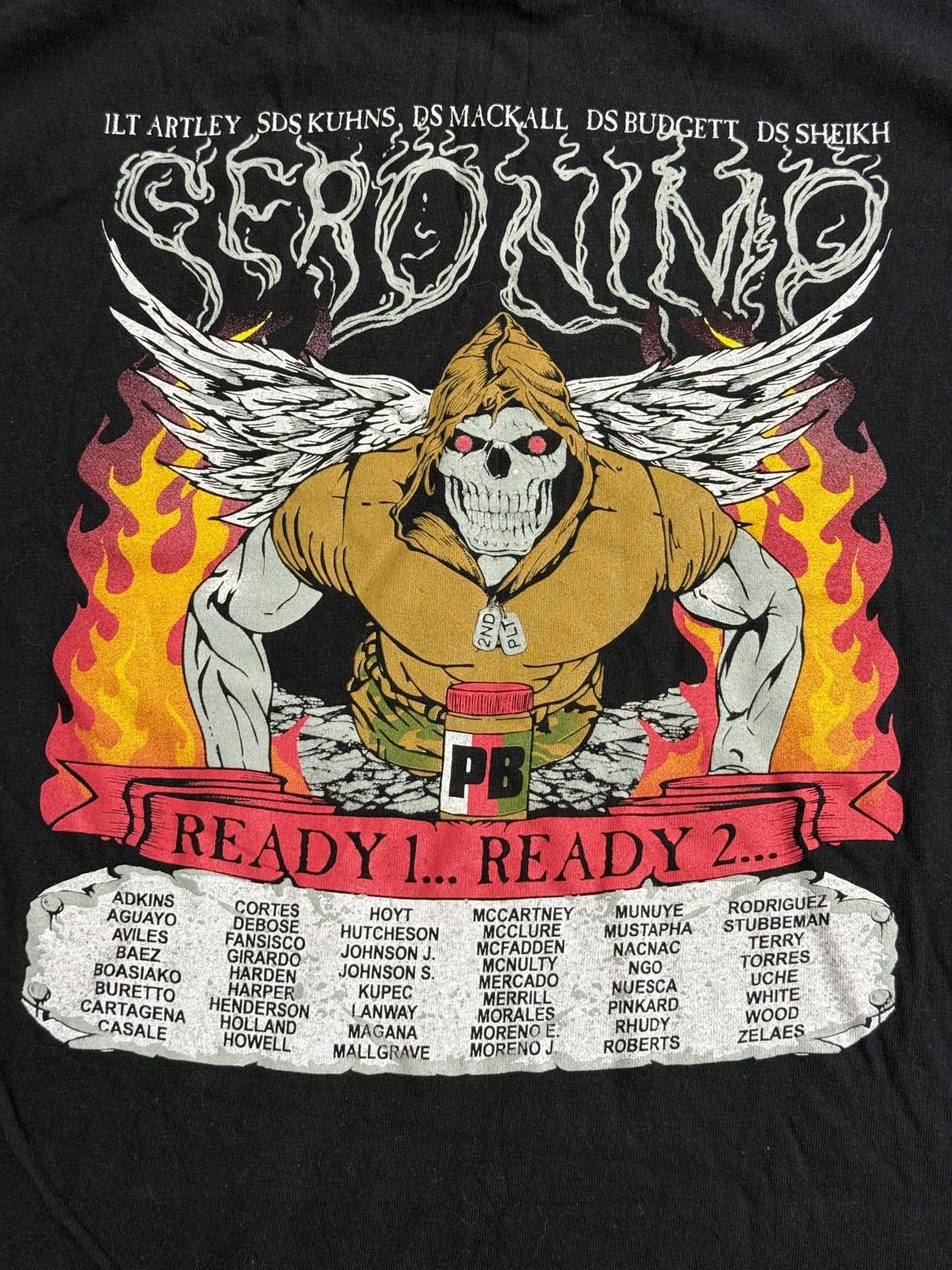 Gildan Ft Jackson Basic Combat Training Geronimo Skull Reaper Flame Size US L / EU 52-54 / 3 - 6 Thumbnail