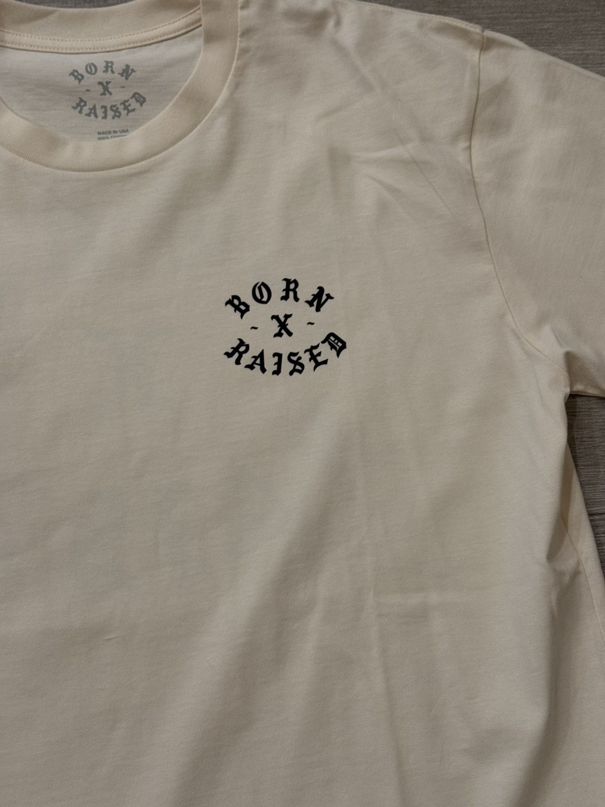 Born X Raised BORN X RAISED Rocker Tee T-Shirt Cream Black Size L Large Size US L / EU 52-54 / 3 - 2 Thumbnail