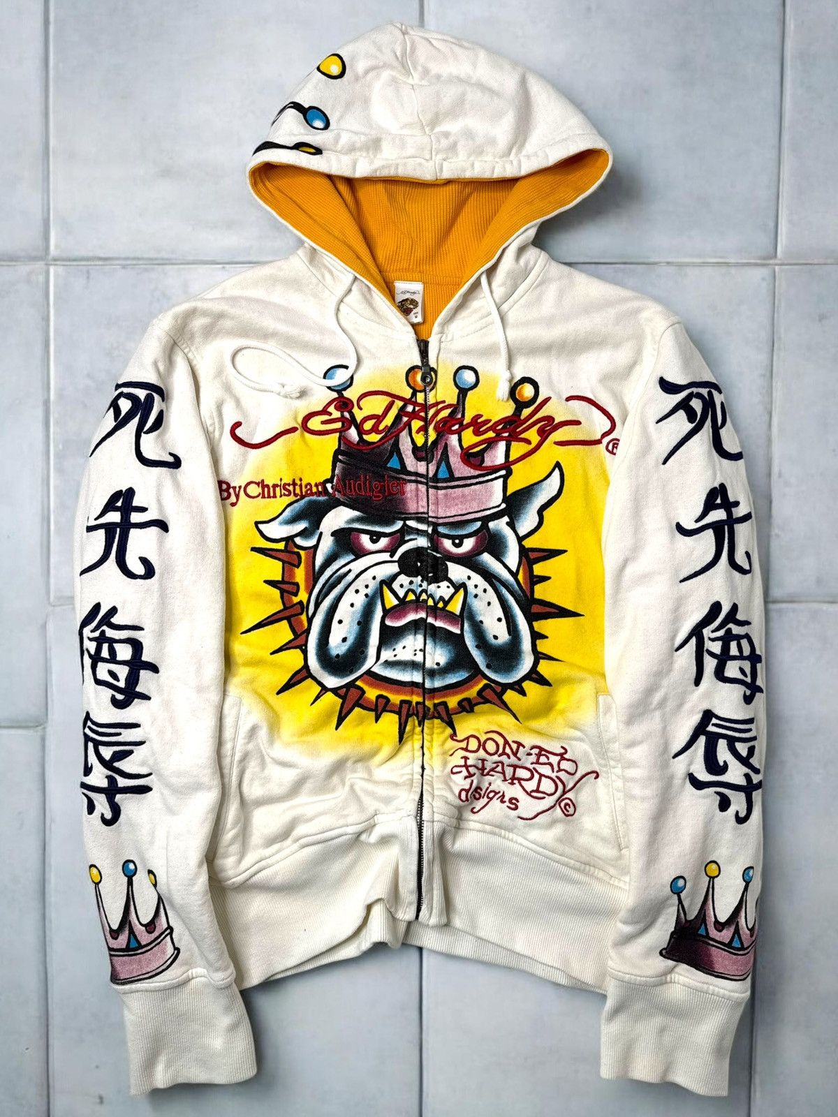 Vintage Y2K Ed hardy aop hoodie swag audiger rare 00s drip