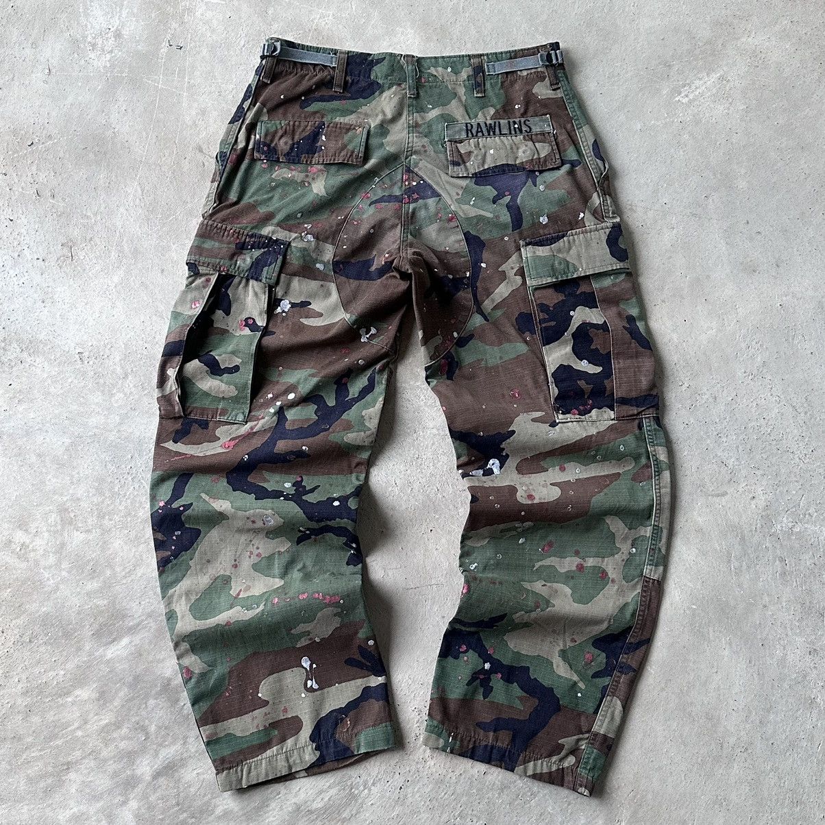 Vintage Camo Jeans Cargo Multipocket Pants Distressed Bondag