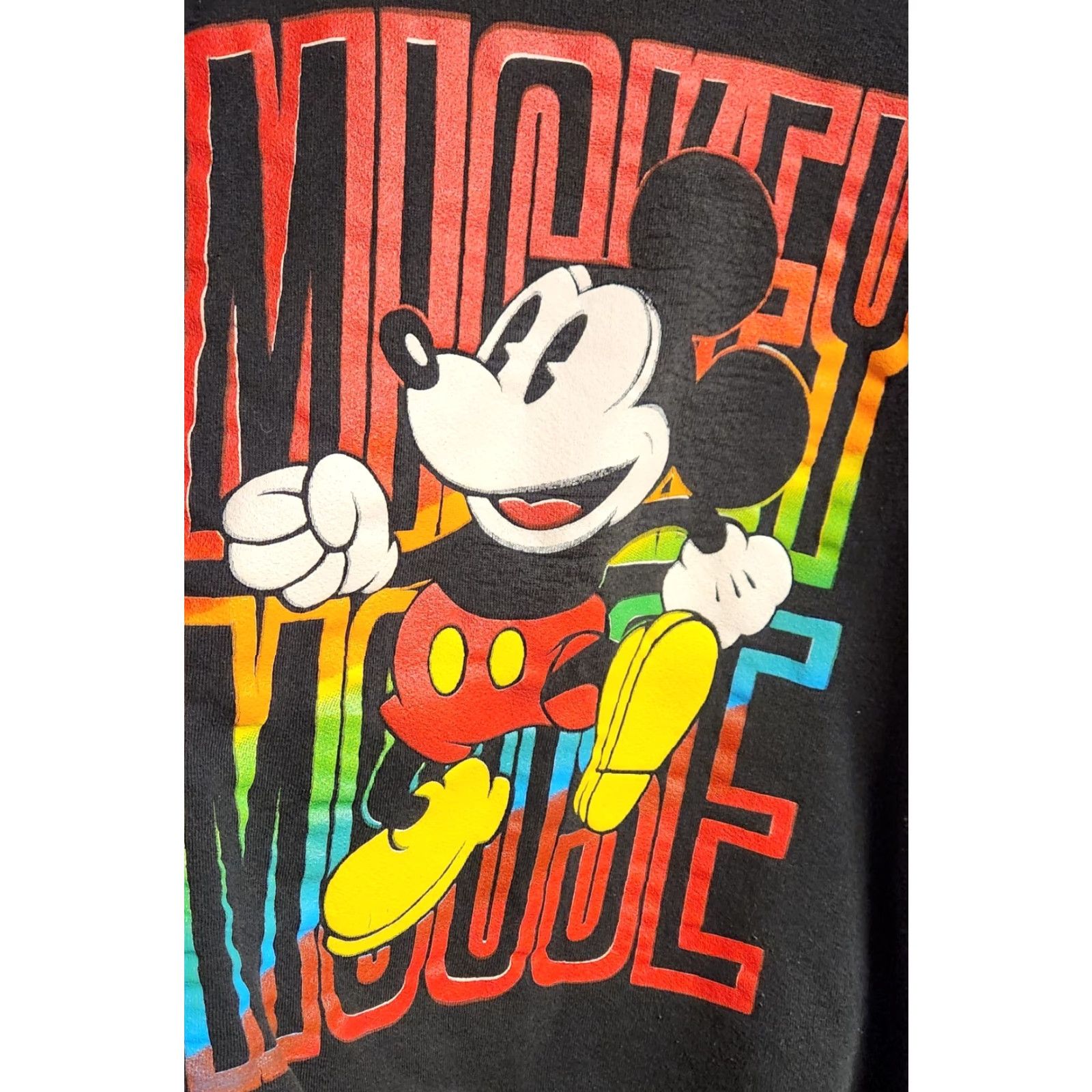 Mickey & Co. Mickey Mouse & Co Sweatshirt M Medium Black Rainbow Mickey Vintage 90s Disney Sweater Size US M / EU 48-50 / 2 - 5 Thumbnail