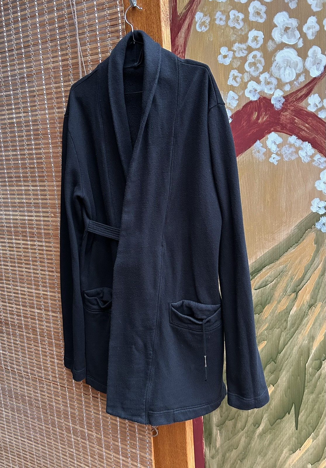Damir Doma × Silent By Damir Doma Damir Doma Silent Black Heavy Jersey Kimono Coat Much Worn Size US L / EU 52-54 / 3 - 3 Thumbnail