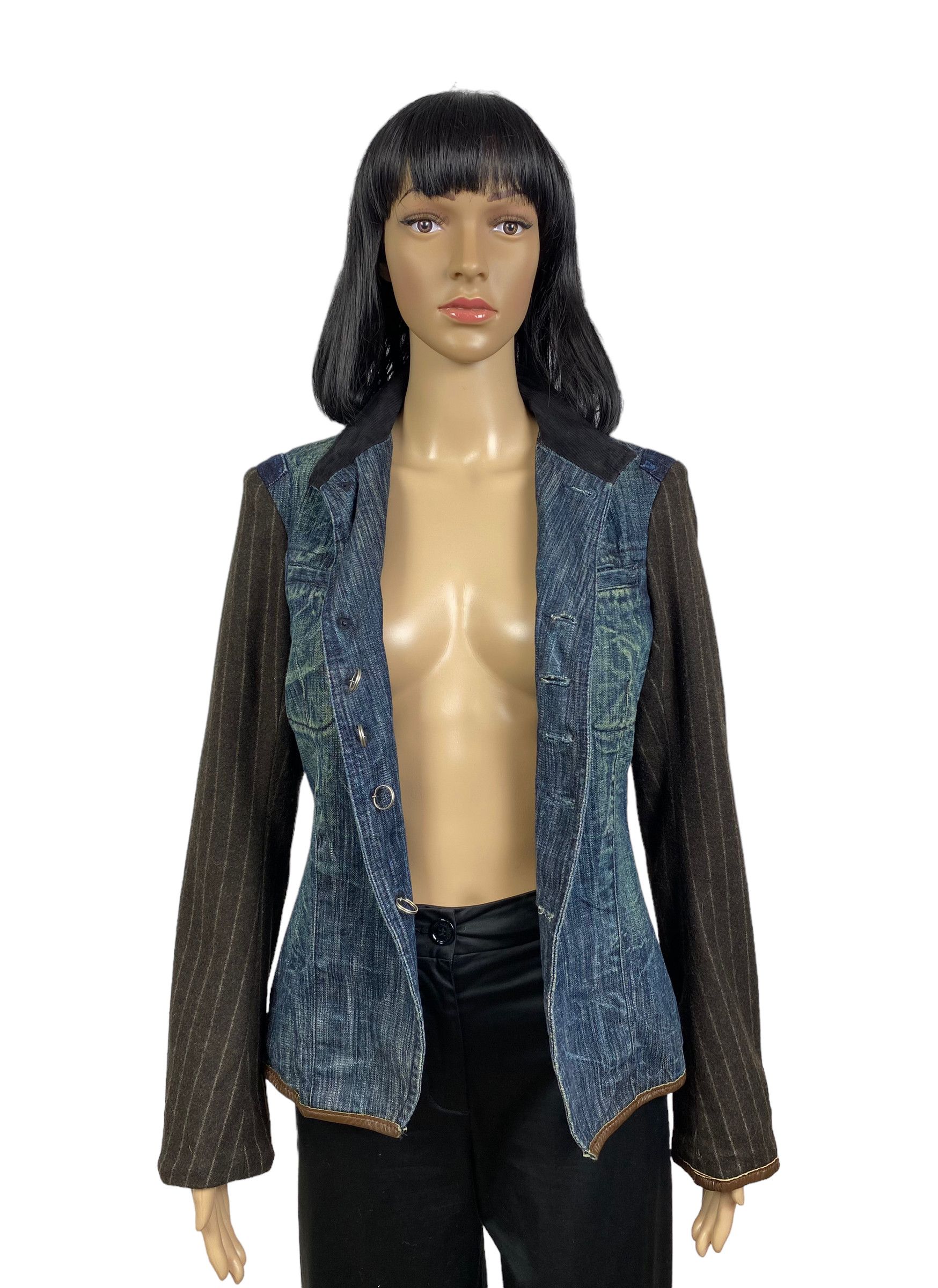Other Ra. Re Denim blazer jacket made in italy wool sleeves size M Size M / US 6-8 / IT 42-44 - 7 Thumbnail