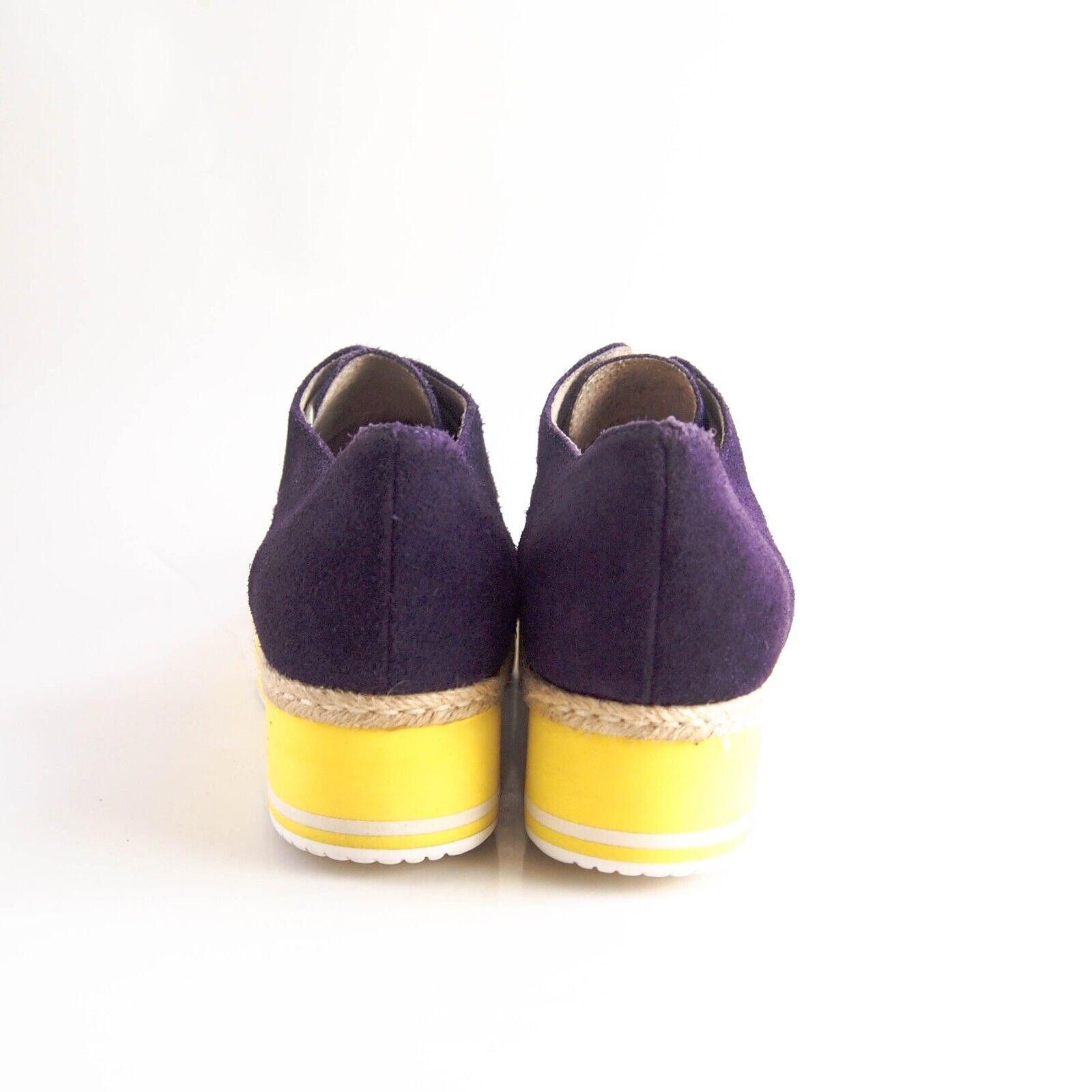 Designer Gino Rossi Platform Oxford Lug Sole Purple Suede EU 39 US 9 Size US 9 / IT 39 - 5 Thumbnail
