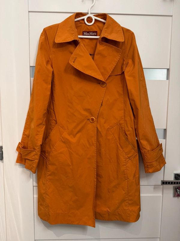 Max Mara Max Mara Studio Trench Coat Orange Size M premium Size M / US 6-8 / IT 42-44 - 1 Thumbnail