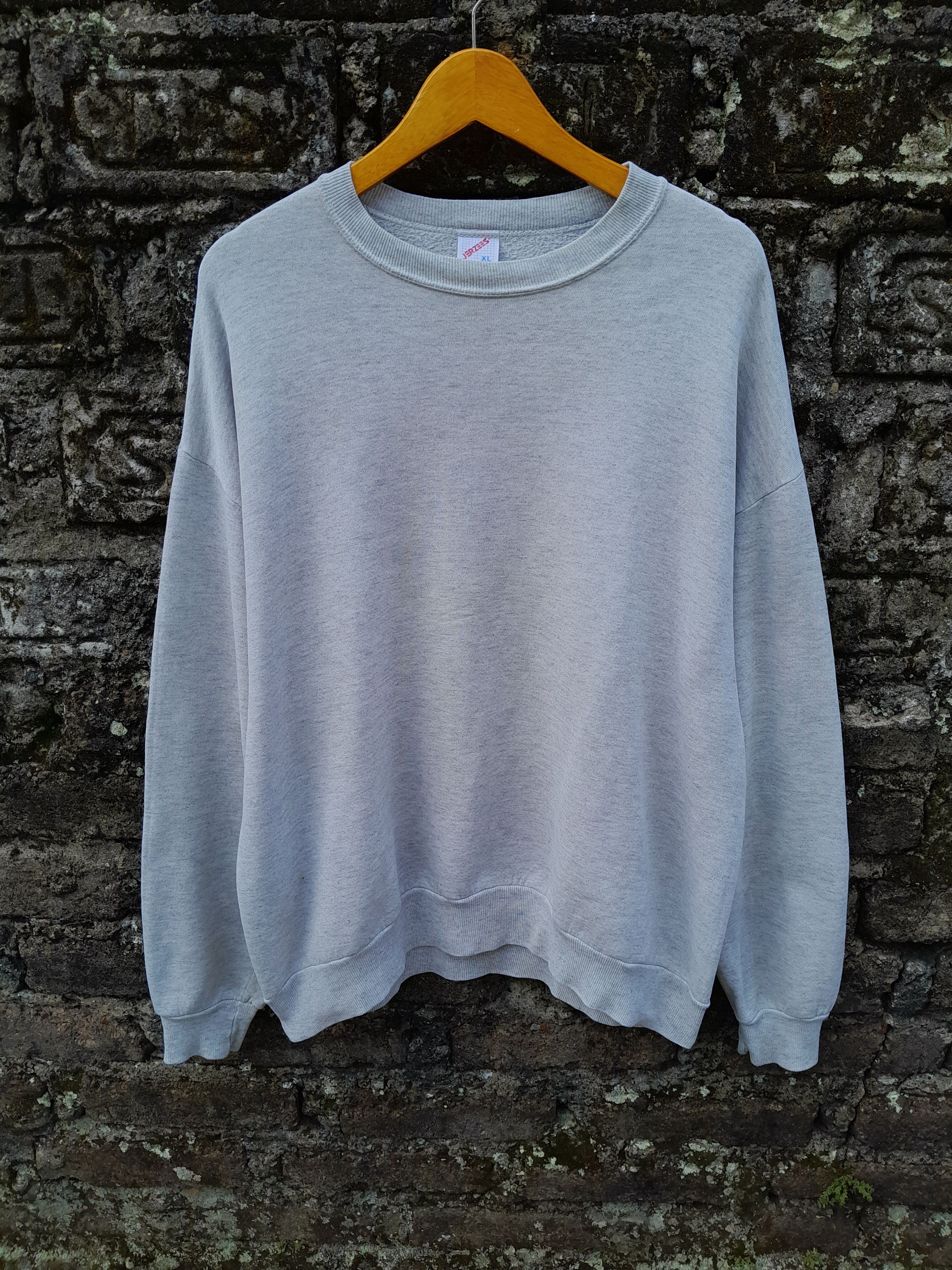 Jerzees Vintage 80s Blank jerzees sweatshirt Size US XL / EU 56 / 4 - 3 Thumbnail