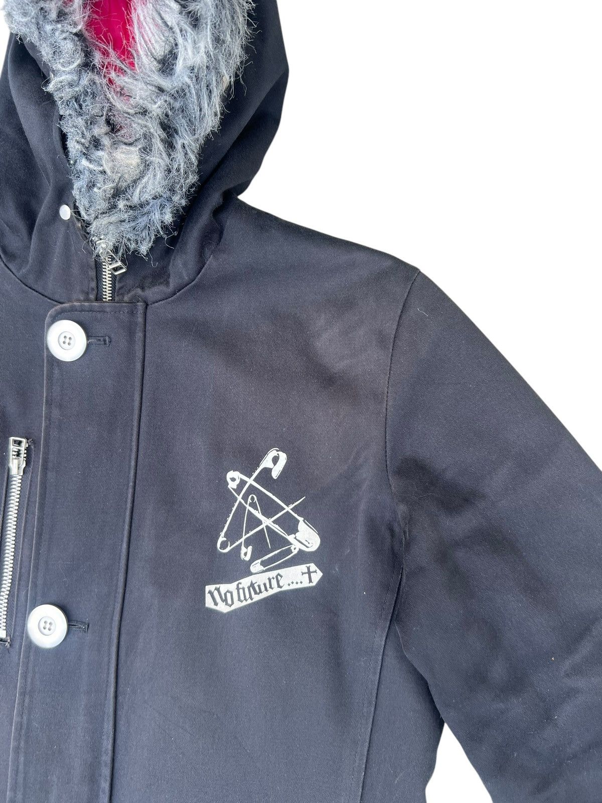 No Future Vintage No Future Japan Sun Fade Black Hoodie Parka Jacket Size US M / EU 48-50 / 2 - 16 Thumbnail