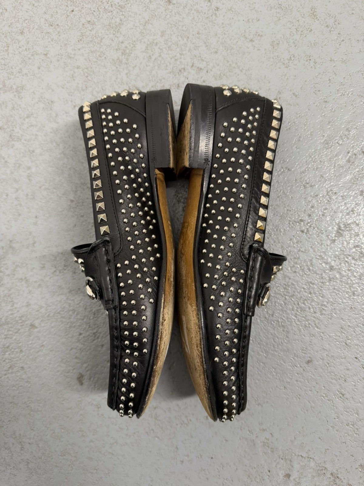 Gucci Gucci Horsebit 1953 Studded Leather Loafers Size US 7 / IT 37 - 6 Thumbnail