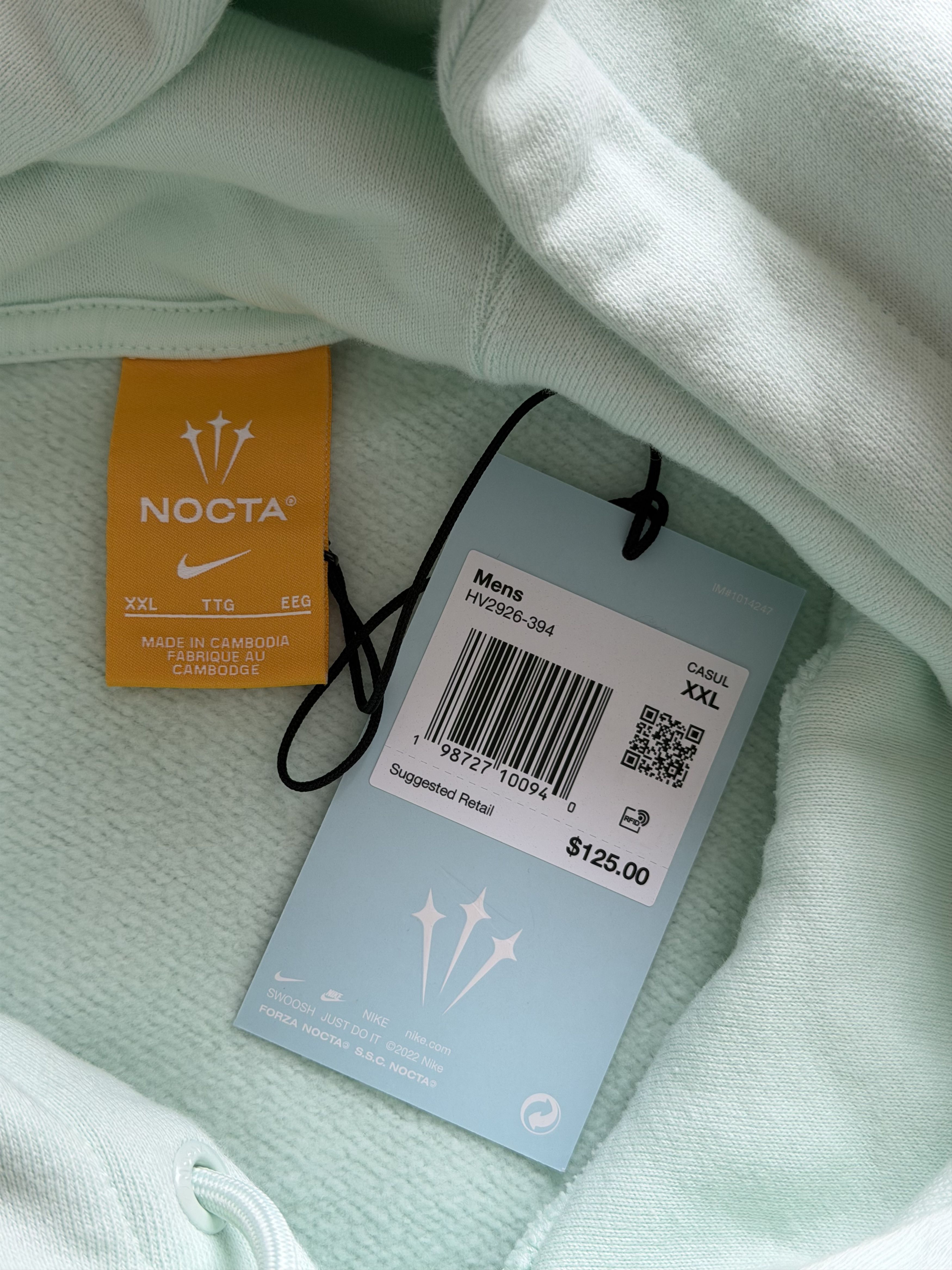 NOCTA × Nike Nike NOCTA Butterfly Hoodie in Mineral Blue Size US XXL / EU 58 / 5 - 8 Thumbnail
