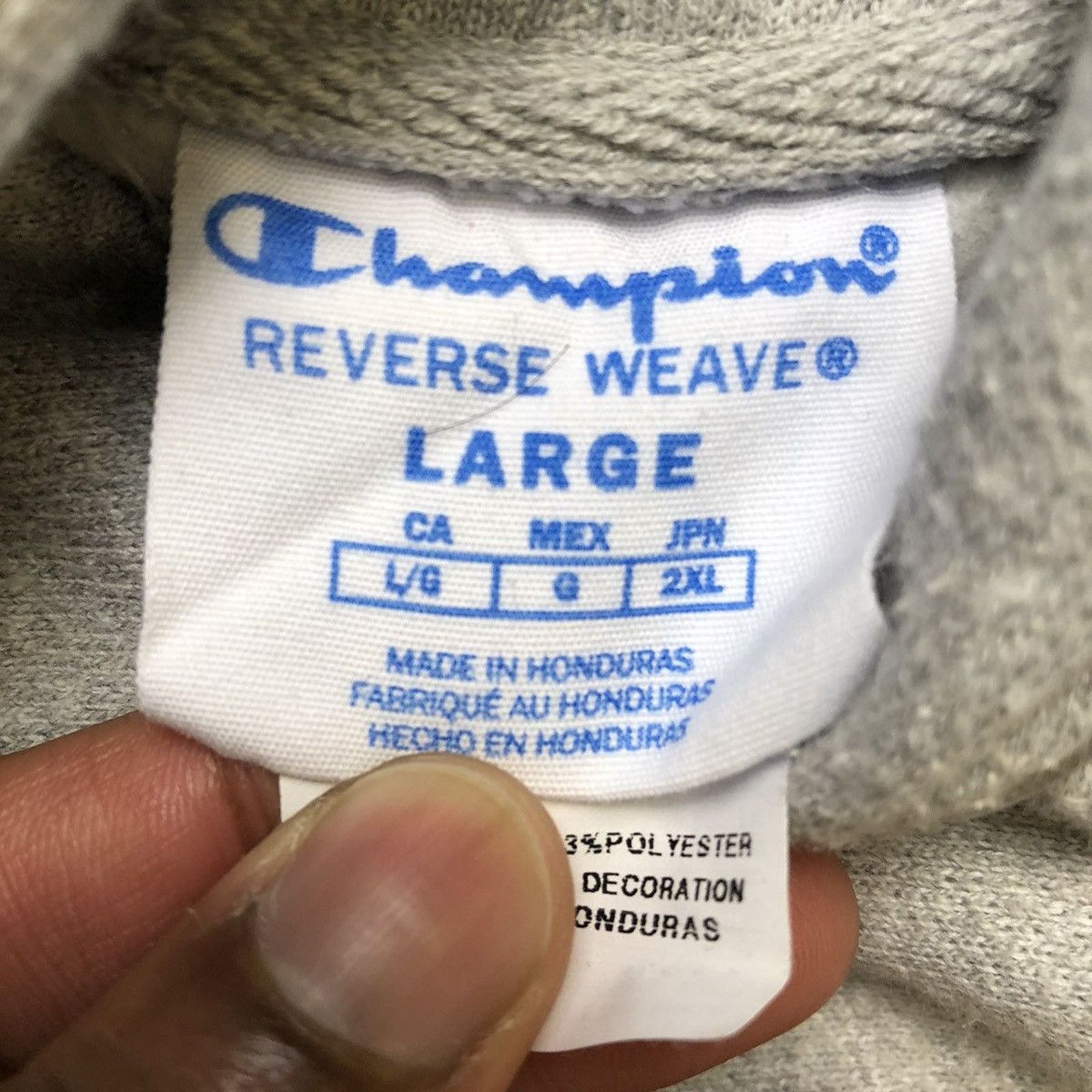 Champion × Vintage Champion Reverse Weave Hoodie Script Heavyweight Sweatshirt Size US L / EU 52-54 / 3 - 6 Thumbnail