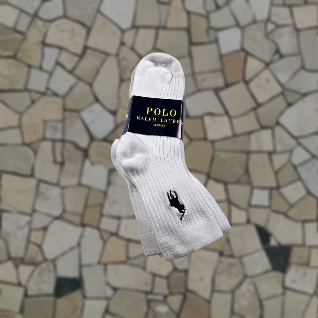 Ralph Lauren Polo Ralph Lauren Socks Men's 3 Pairs Lightweight Ribbed One Size White Japan Athletic Socks Size US M / EU 48-50 / 2 - 1 Thumbnail