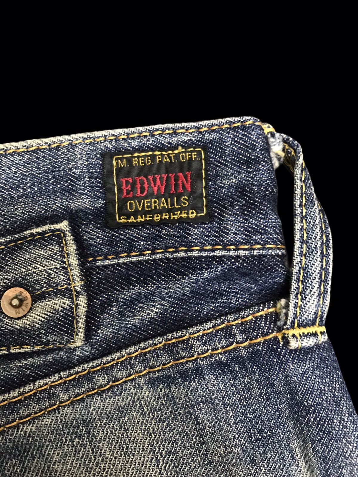Edwin 💥THRASHED💥RARE EDWIN OVRLL WIDE BAGGY SUSPENDER DENIM F345 Size US 28 / EU 44 - 15 Thumbnail