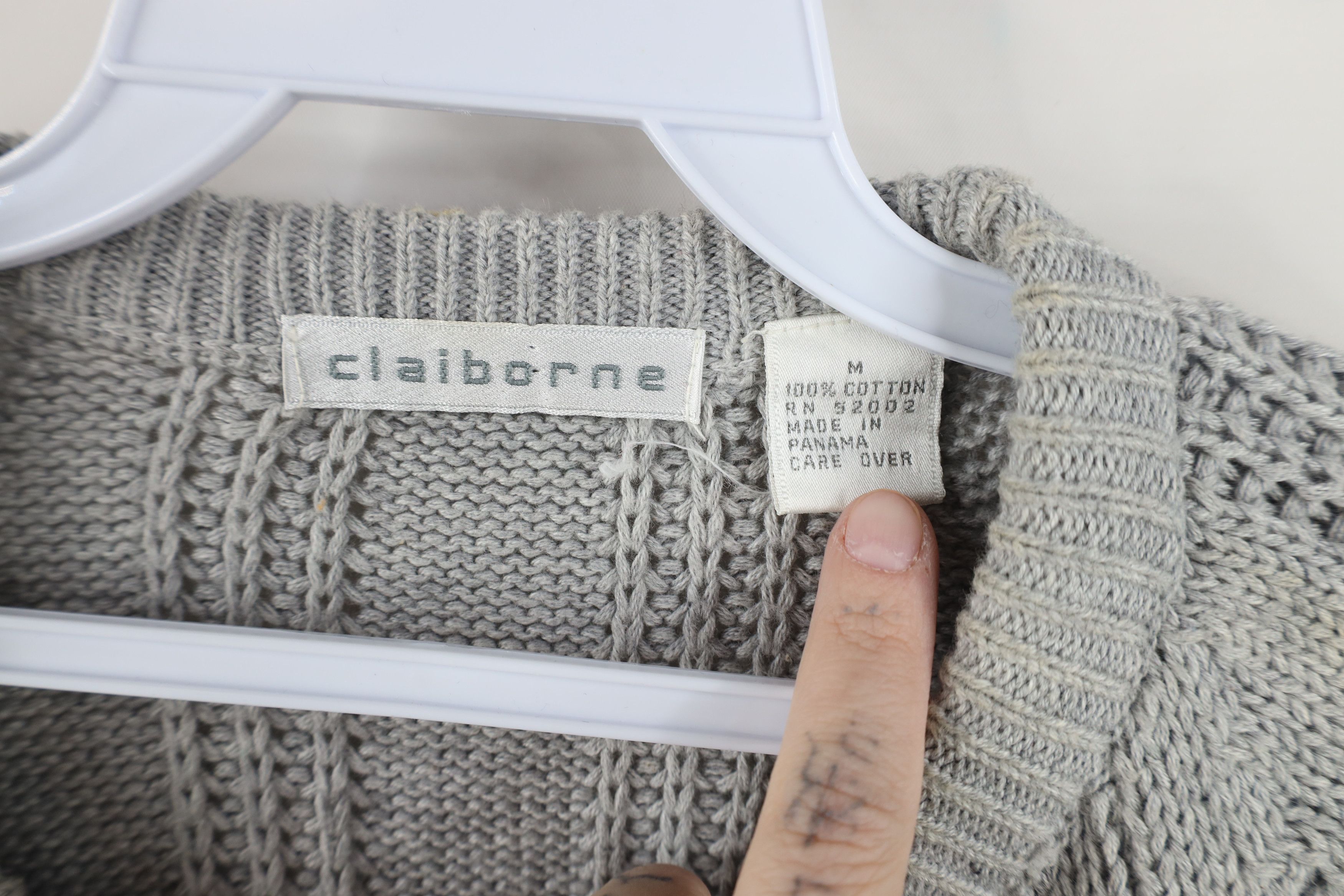 Vintage Vintage 90s Streetwear Blank Cotton Ribbed Knit Sweater Size US M / EU 48-50 / 2 - 8 Thumbnail