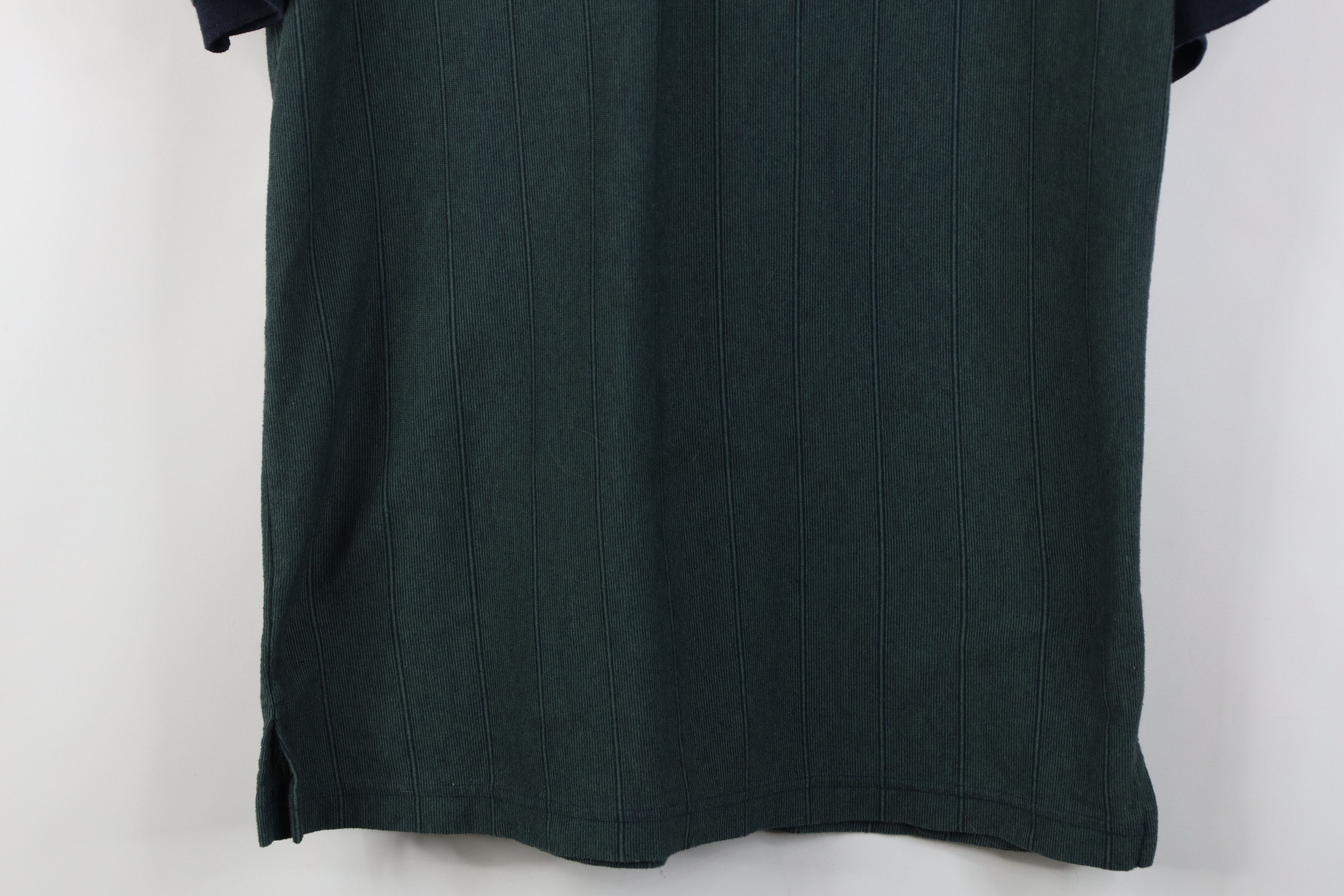 Vintage Vintage 90s Streetwear Striped Knit Golf Polo Shirt Green Size US M / EU 48-50 / 2 - 3 Thumbnail