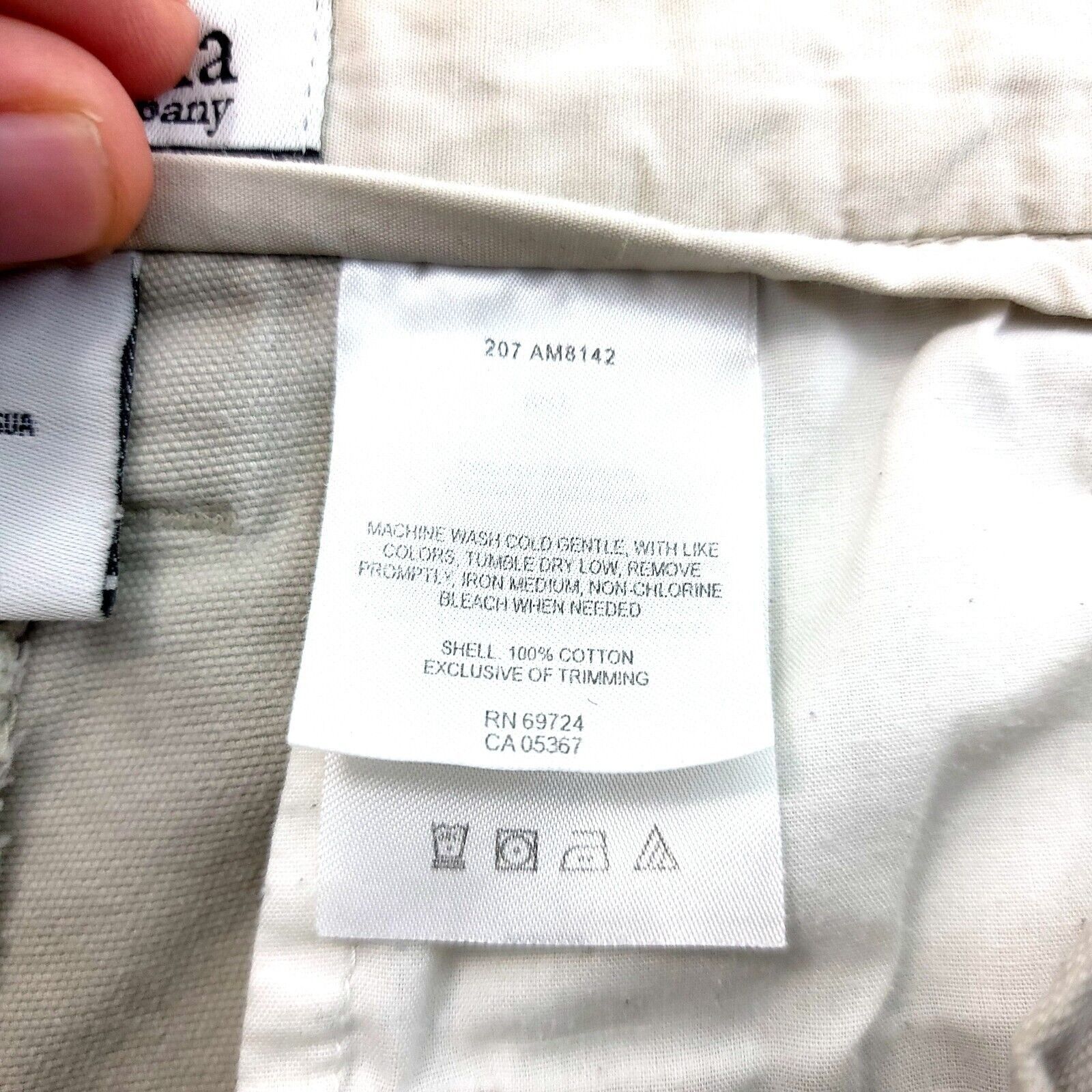 Columbia Columbia Cream Cotton Cargo Pocket High Rise Chino Pants 38/ Size US 34 / EU 50 - 7 Thumbnail
