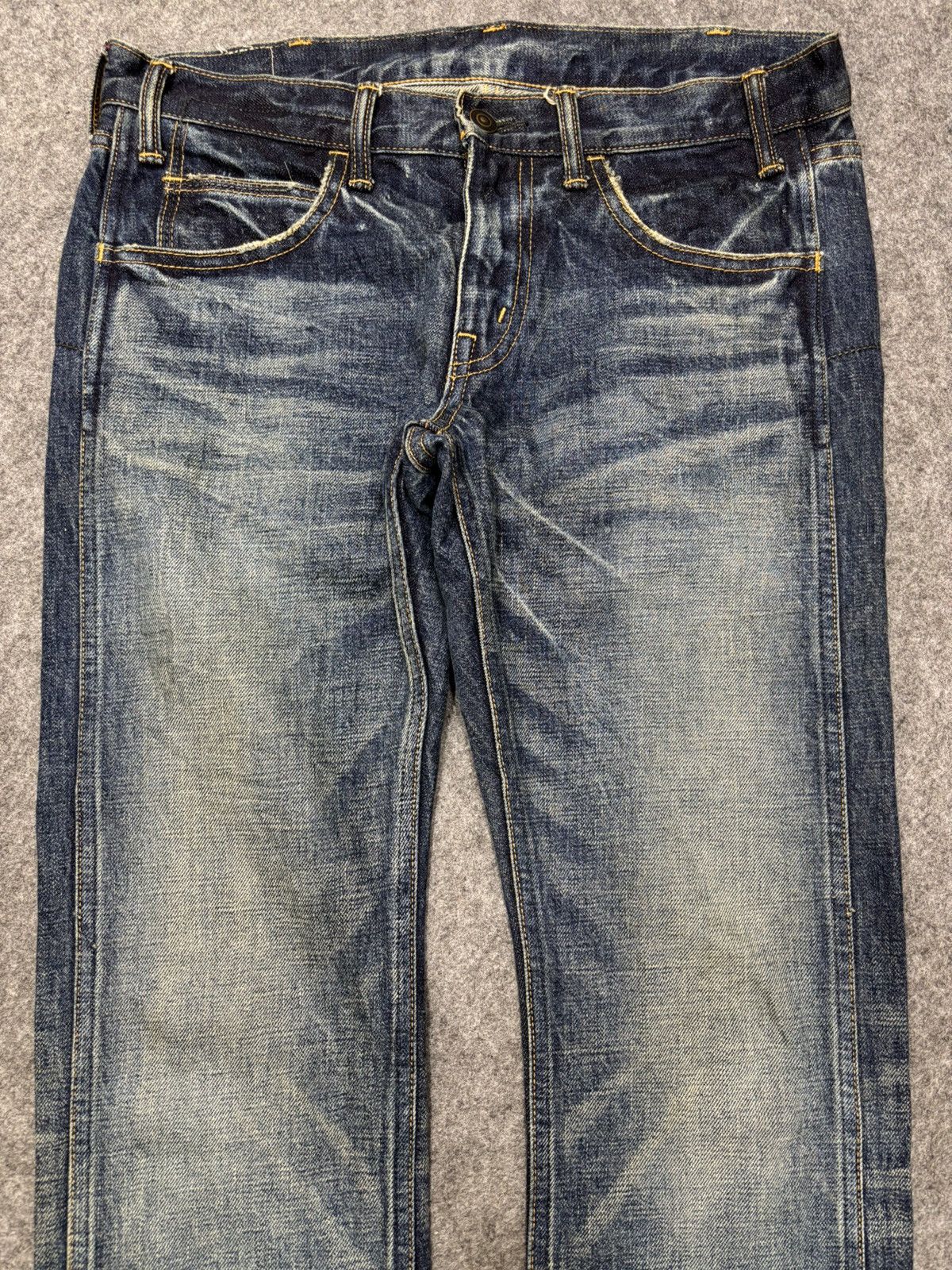 Japanese Brand 💥90s Denim Character💥DDRD Skinny Blue Wash Denim F640 Size US 33 - 8 Thumbnail