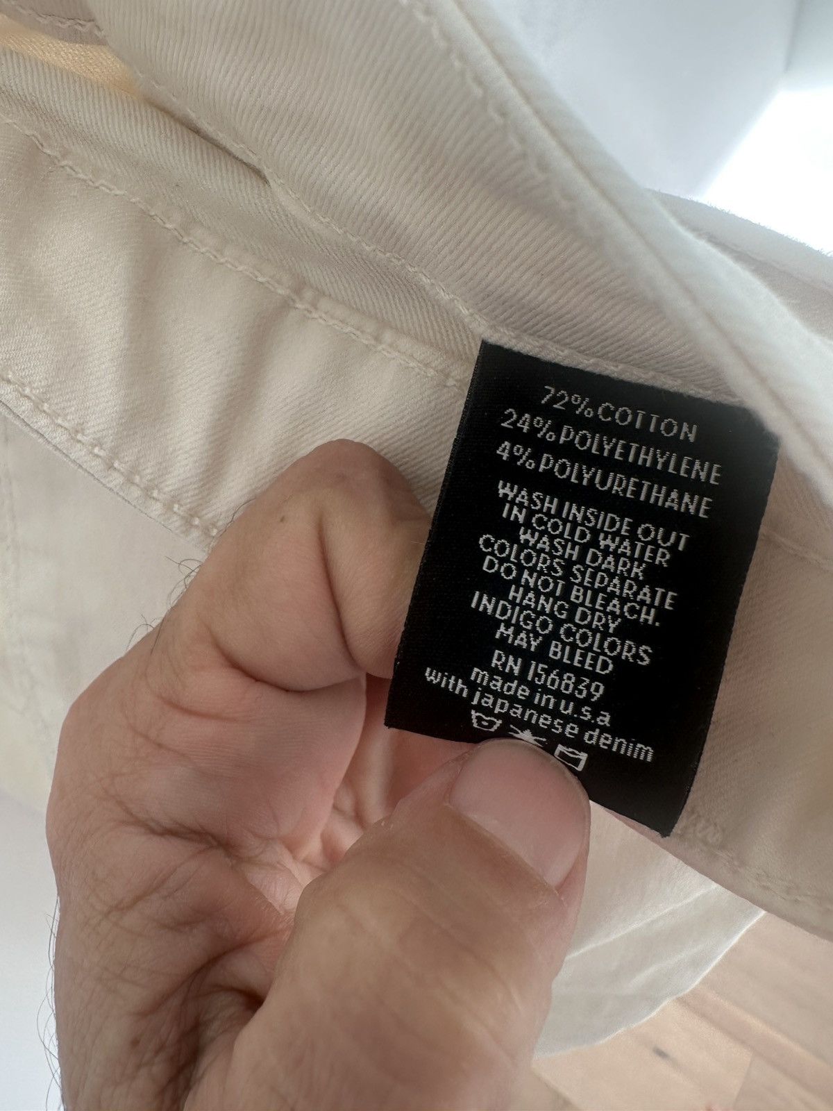 MONFRERE Monfrère Brando Ecru Japanese Denim Jeans Size 33 NWOT Size US 33 - 5 Thumbnail
