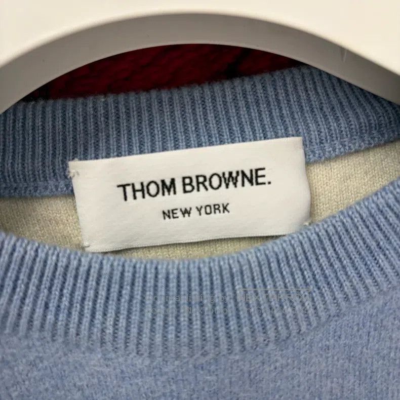 Thom Browne Thom Browne Blue Striped Knit Sweater Size US S / EU 44-46 / 1 - 3 Thumbnail